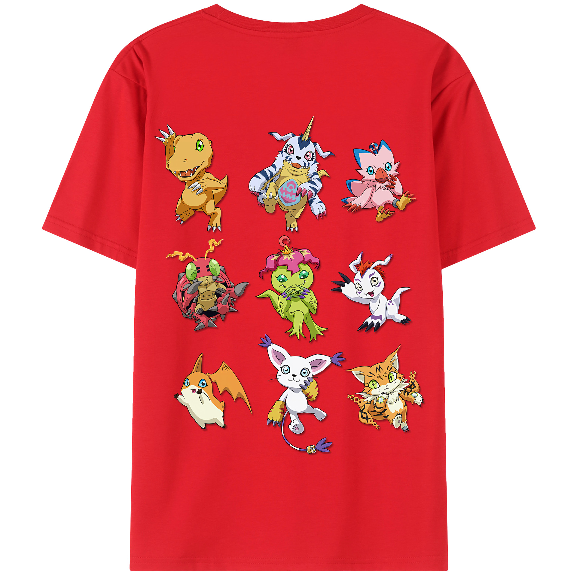（画像用） Digimon デジタルモンスター/デジモン 綿100％半袖Tシャツ（背面プリント）