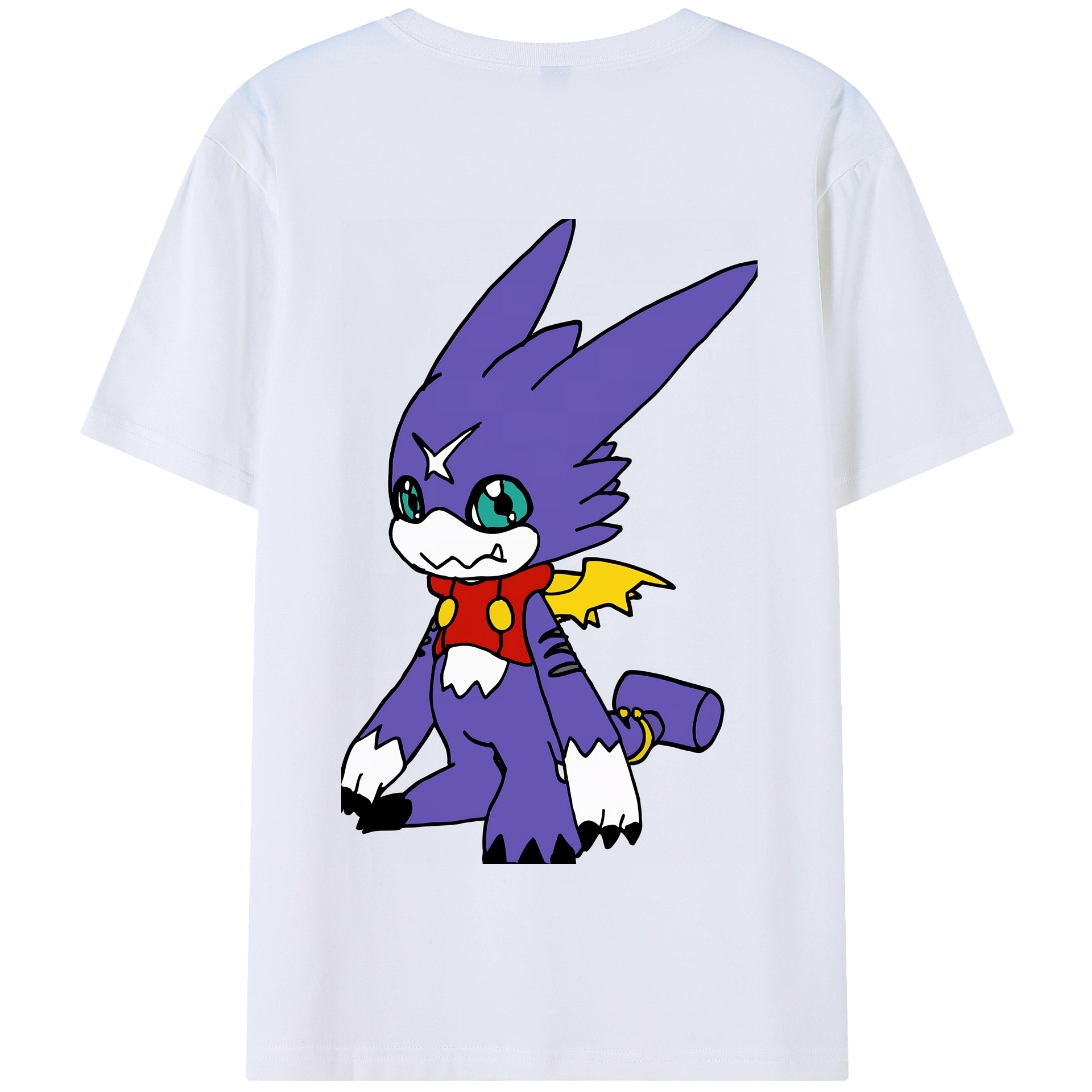 （画像用） Digimon デジタルモンスター/デジモン 綿100％半袖Tシャツ（背面プリント）
