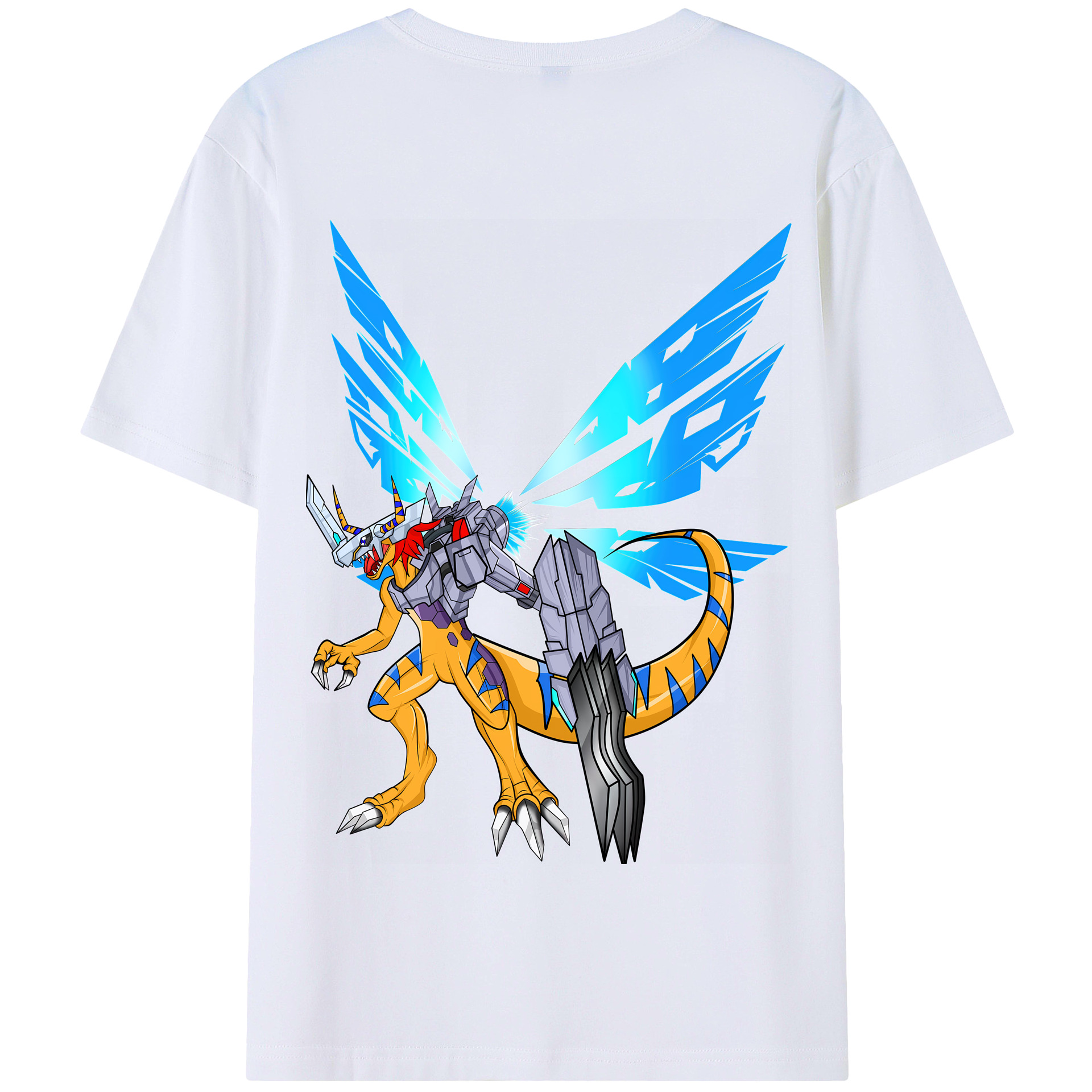（画像用） Digimon デジタルモンスター/デジモン 綿100％半袖Tシャツ（背面プリント）