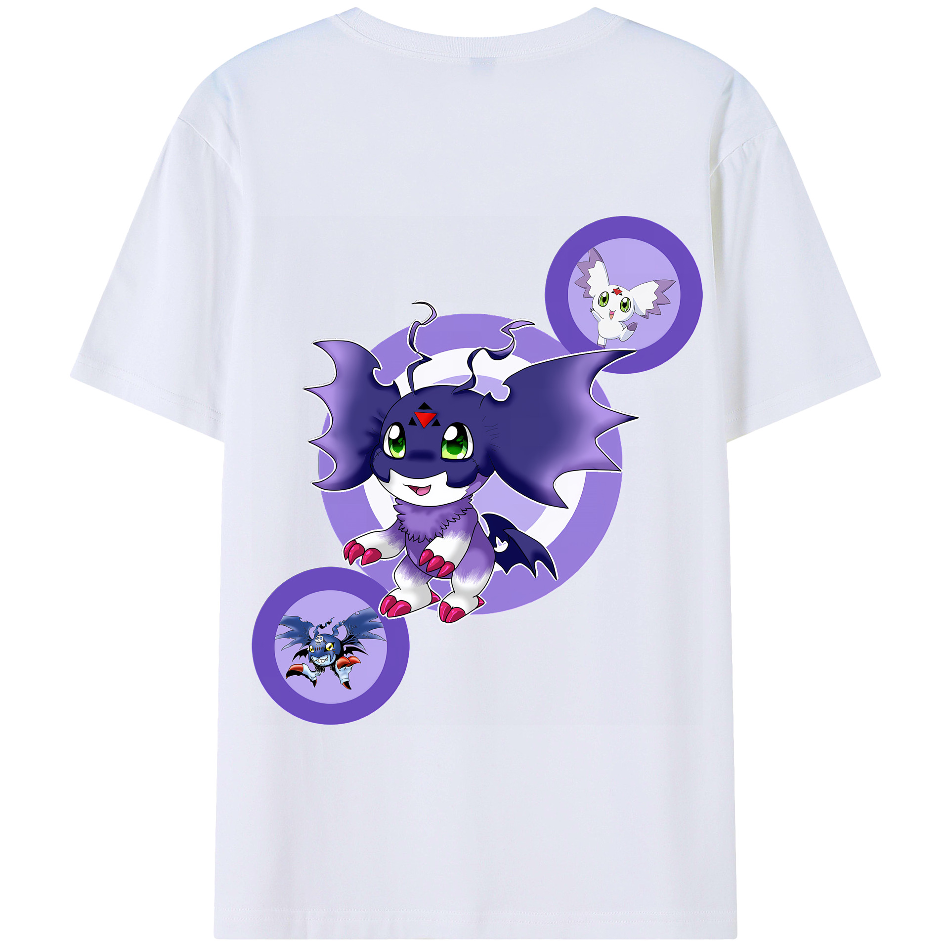 （画像用） Digimon デジタルモンスター/デジモン 綿100％半袖Tシャツ（背面プリント）