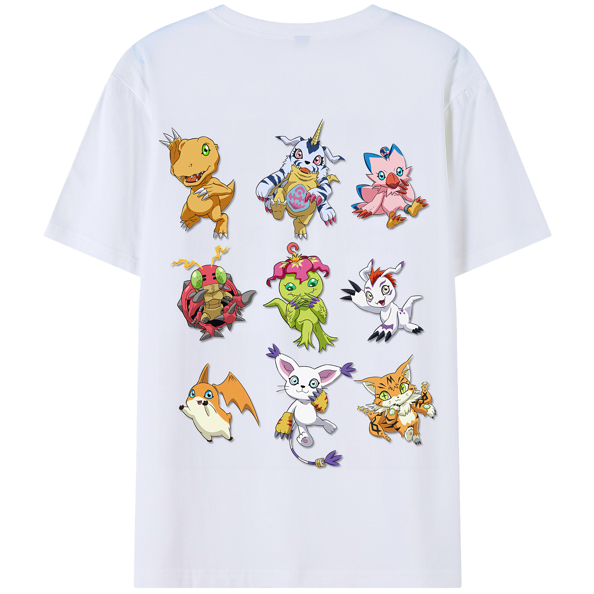 （画像用） Digimon デジタルモンスター/デジモン 綿100％半袖Tシャツ（背面プリント）