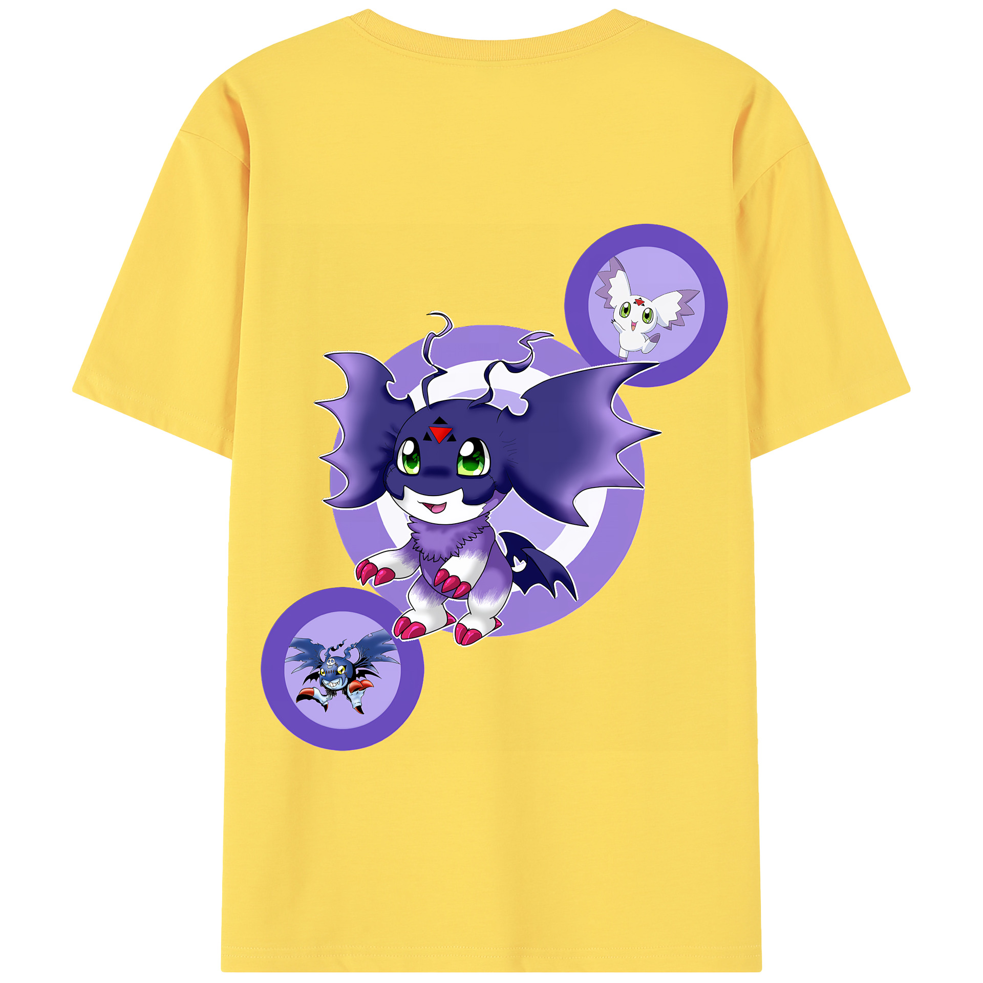 （画像用） Digimon デジタルモンスター/デジモン 綿100％半袖Tシャツ（背面プリント）