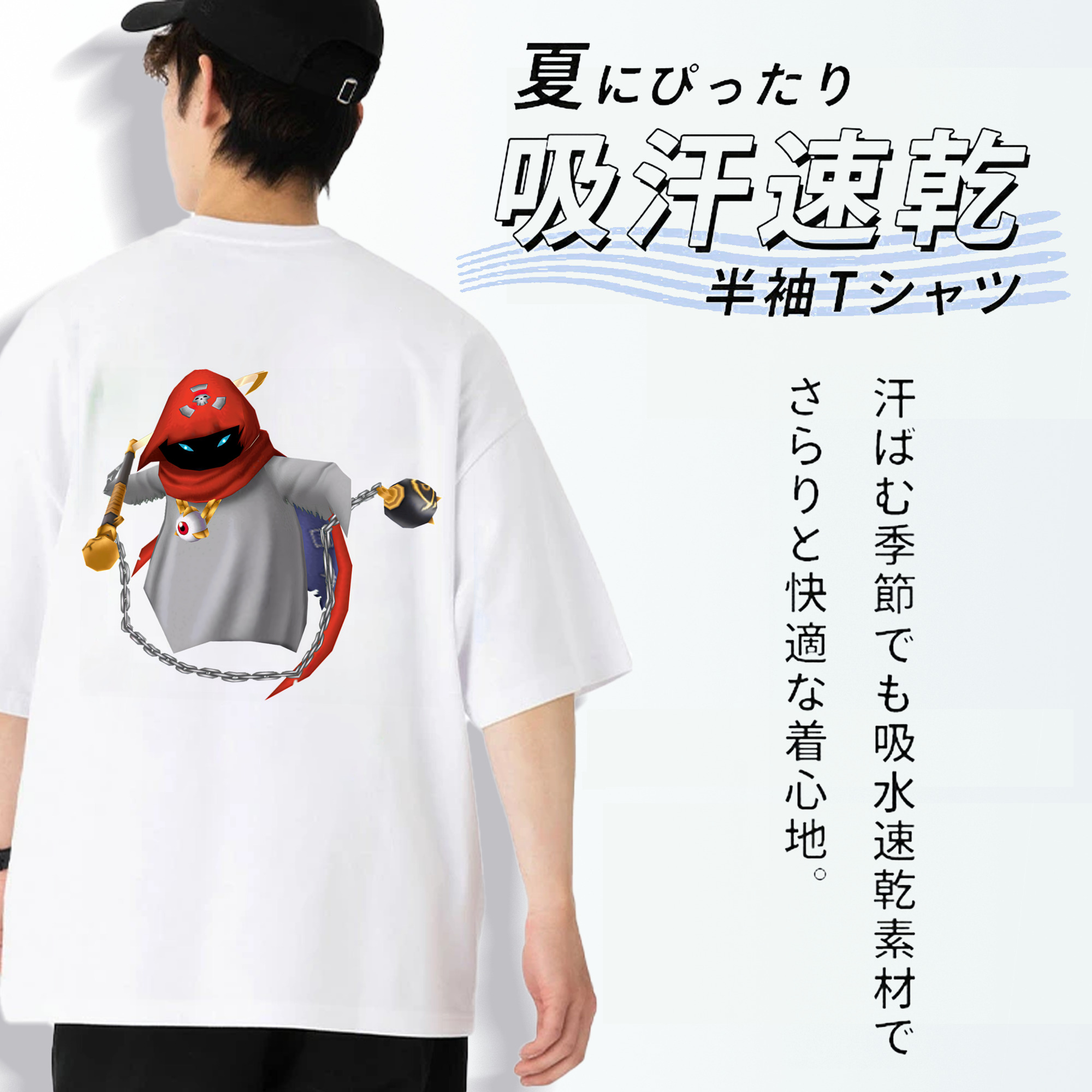 Digimon デジタルモンスター/デジモン 綿100％半袖Tシャツ（背面プリント）