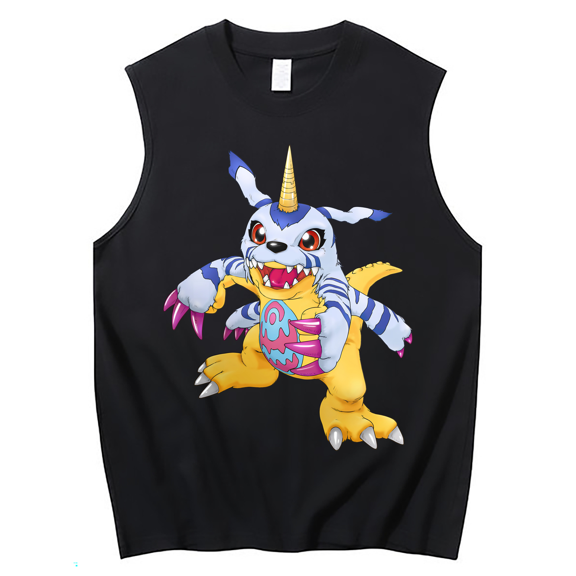 （画像用） Digimon デジタルモンスター/デジモン コットン100％タンクトップ（フロントプリント）