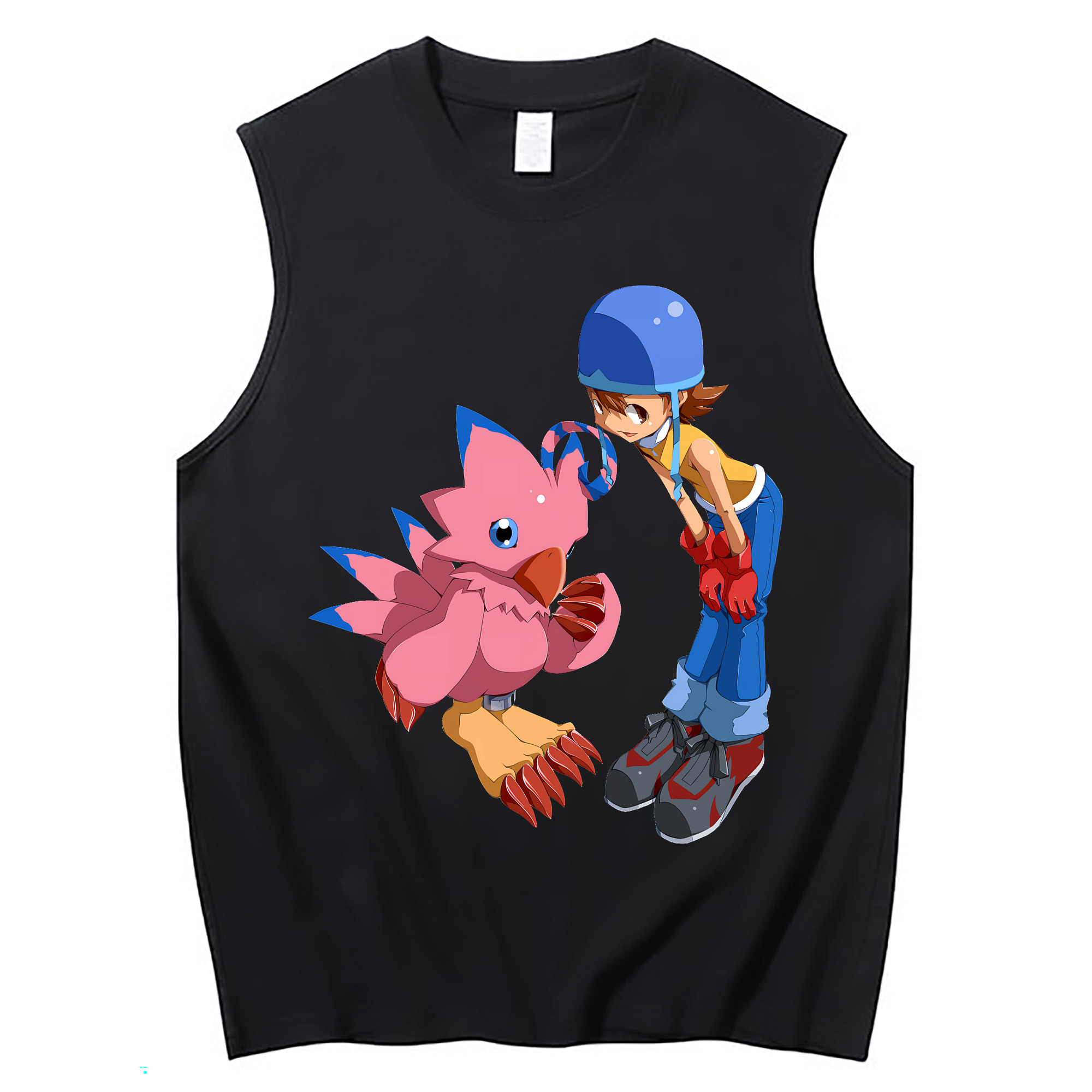 （画像用） Digimon デジタルモンスター/デジモン コットン100％タンクトップ（フロントプリント）