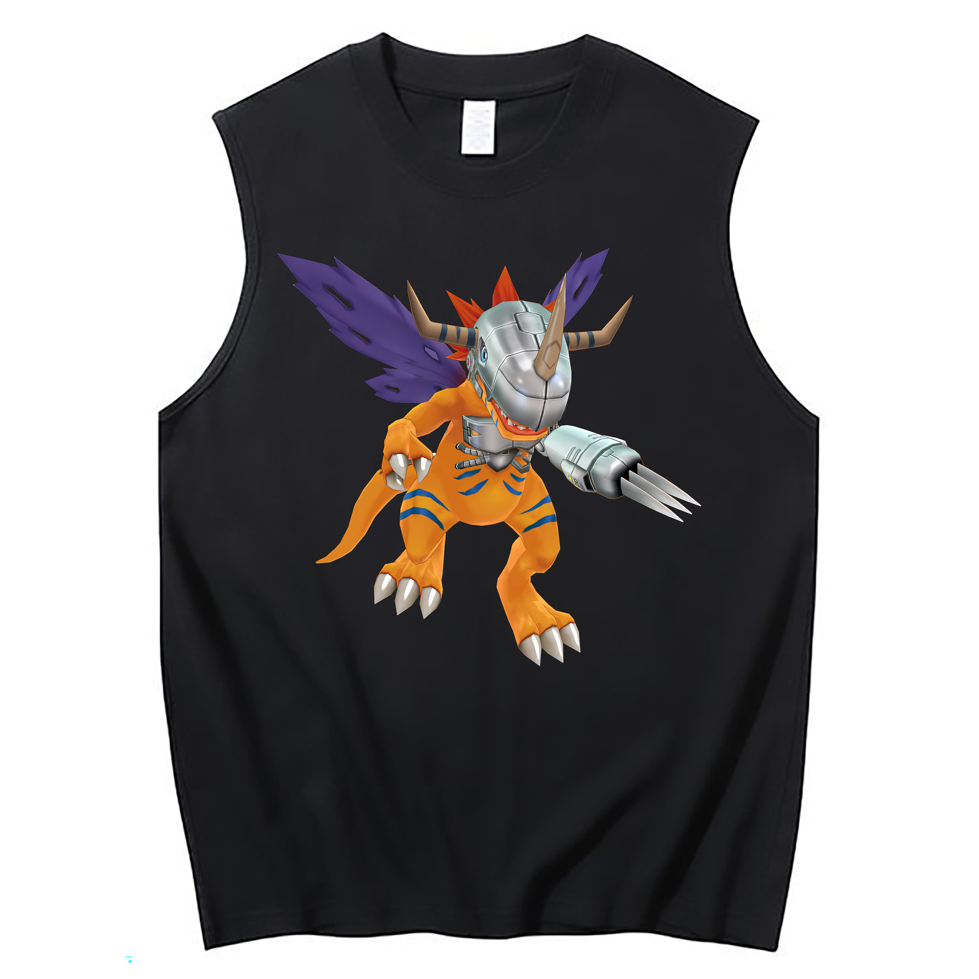 （画像用） Digimon デジタルモンスター/デジモン コットン100％タンクトップ（フロントプリント）
