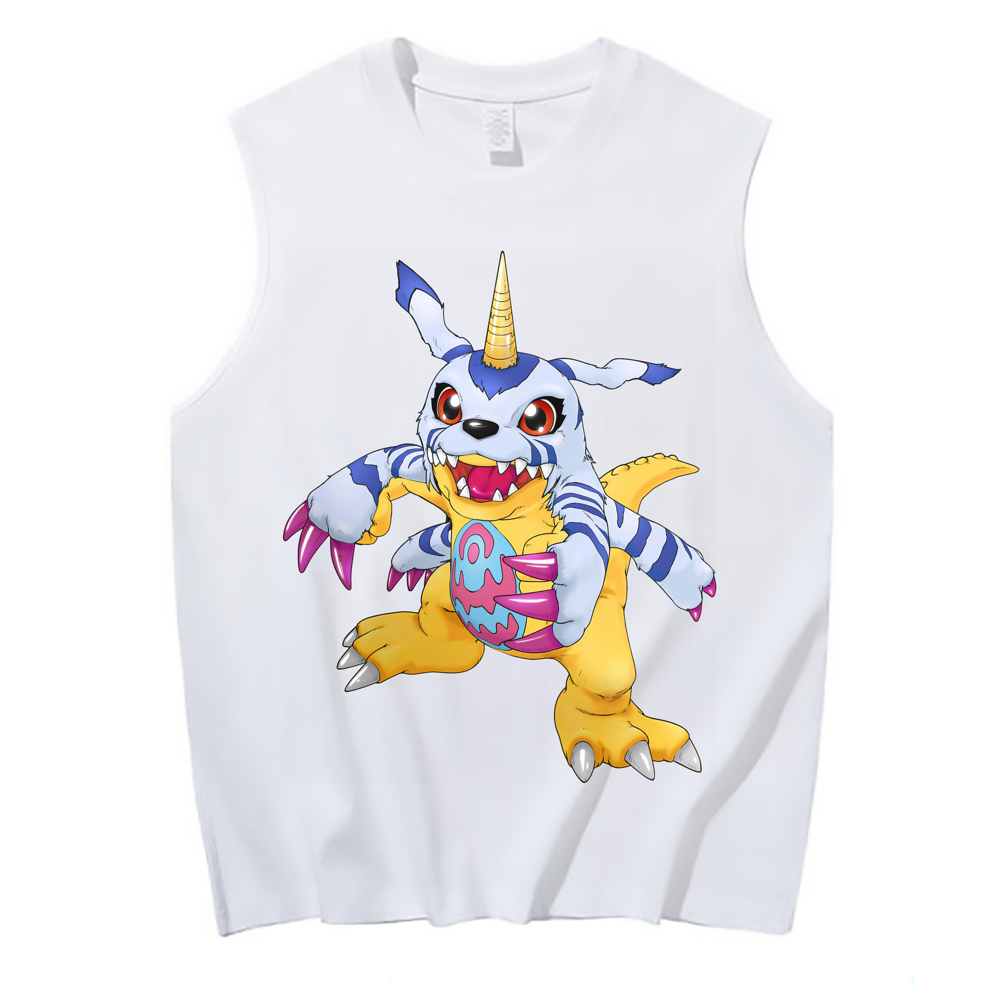 （画像用） Digimon デジタルモンスター/デジモン コットン100％タンクトップ（フロントプリント）