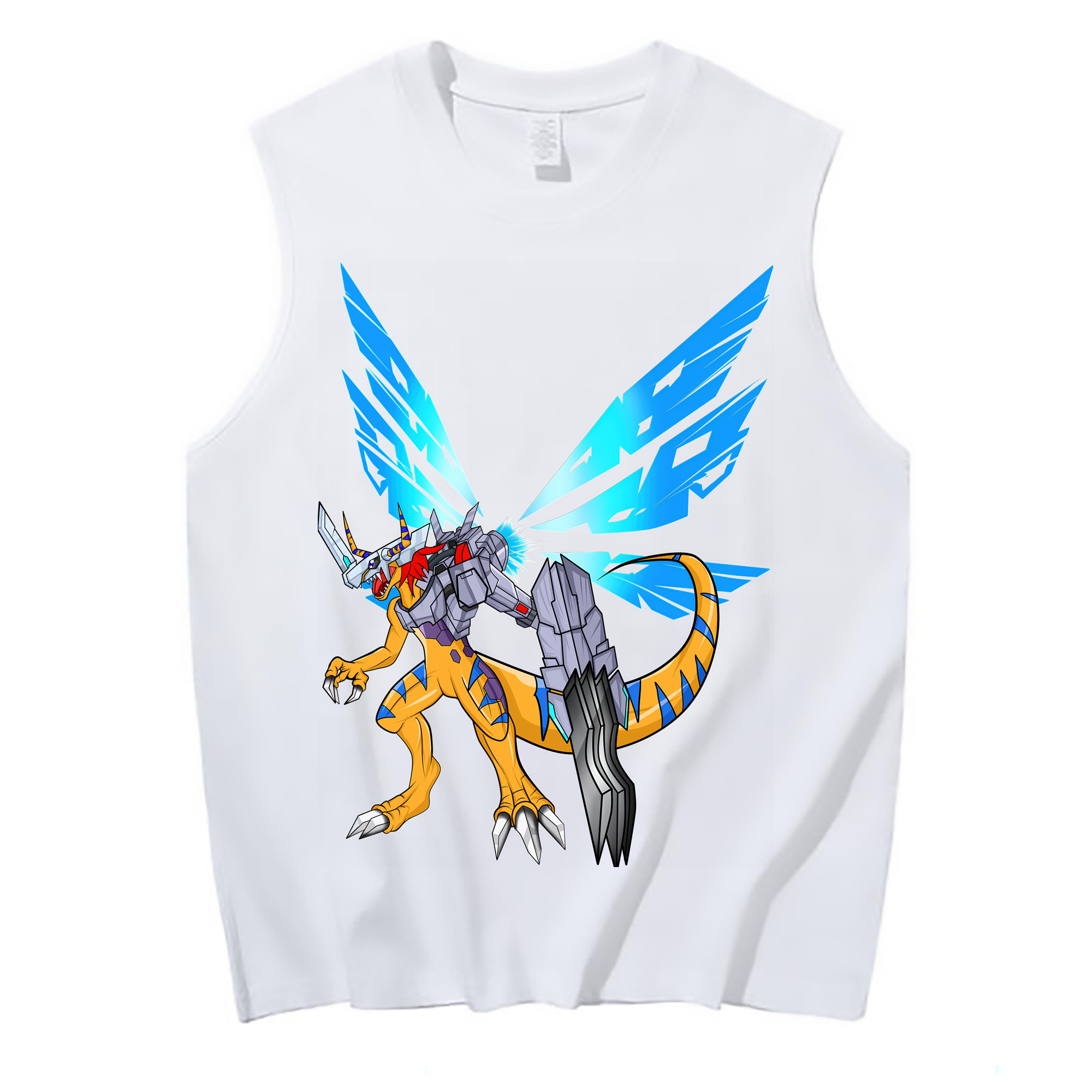 （画像用） Digimon デジタルモンスター/デジモン コットン100％タンクトップ（フロントプリント）