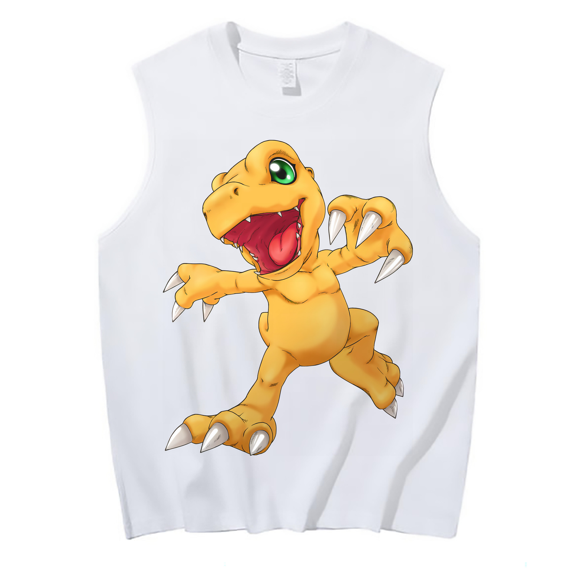 （画像用） Digimon デジタルモンスター/デジモン コットン100％タンクトップ（フロントプリント）