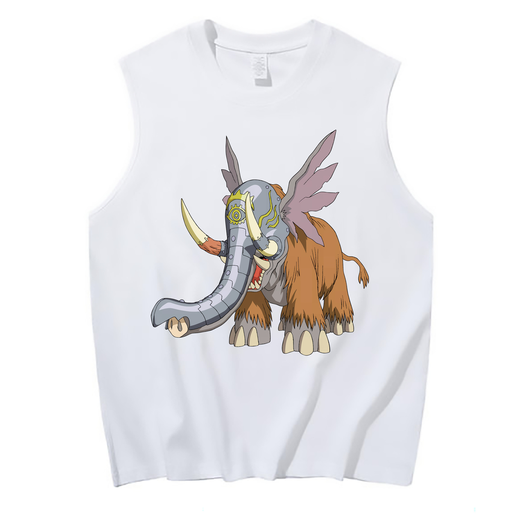 （画像用） Digimon デジタルモンスター/デジモン コットン100％タンクトップ（フロントプリント）