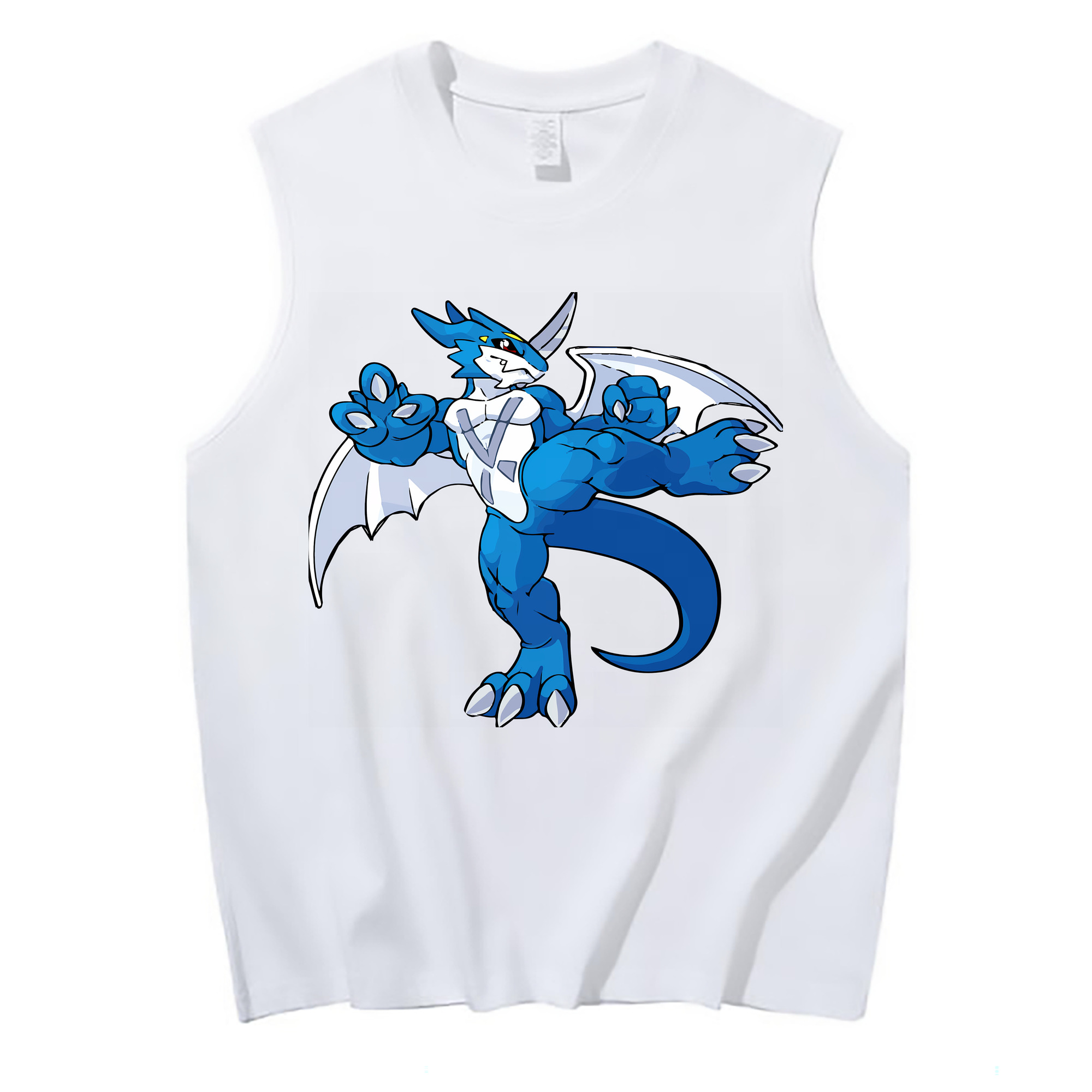 （画像用） Digimon デジタルモンスター/デジモン コットン100％タンクトップ（フロントプリント）