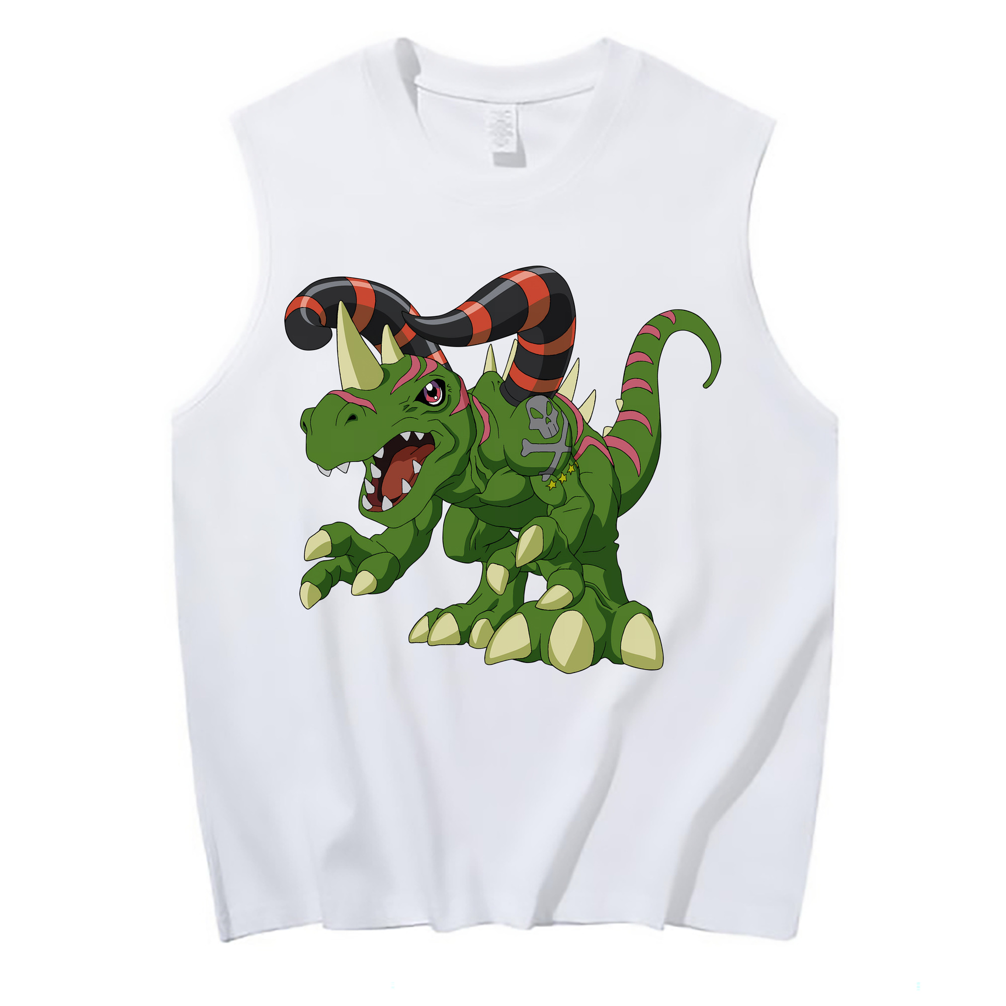 （画像用） Digimon デジタルモンスター/デジモン コットン100％タンクトップ（フロントプリント）
