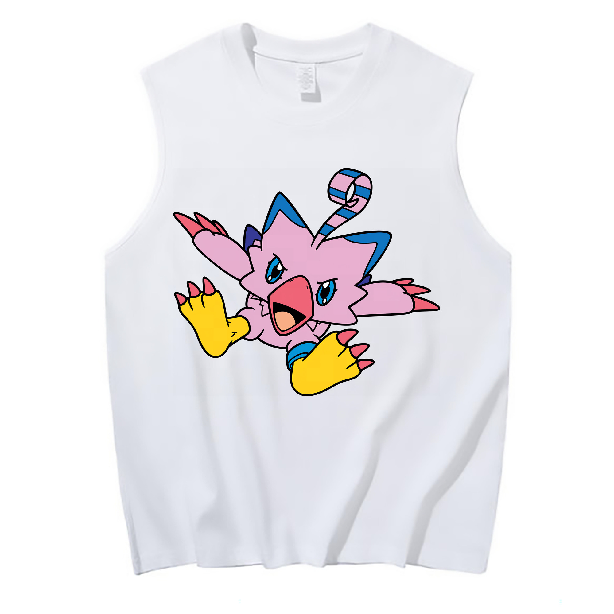 （画像用） Digimon デジタルモンスター/デジモン コットン100％タンクトップ（フロントプリント）