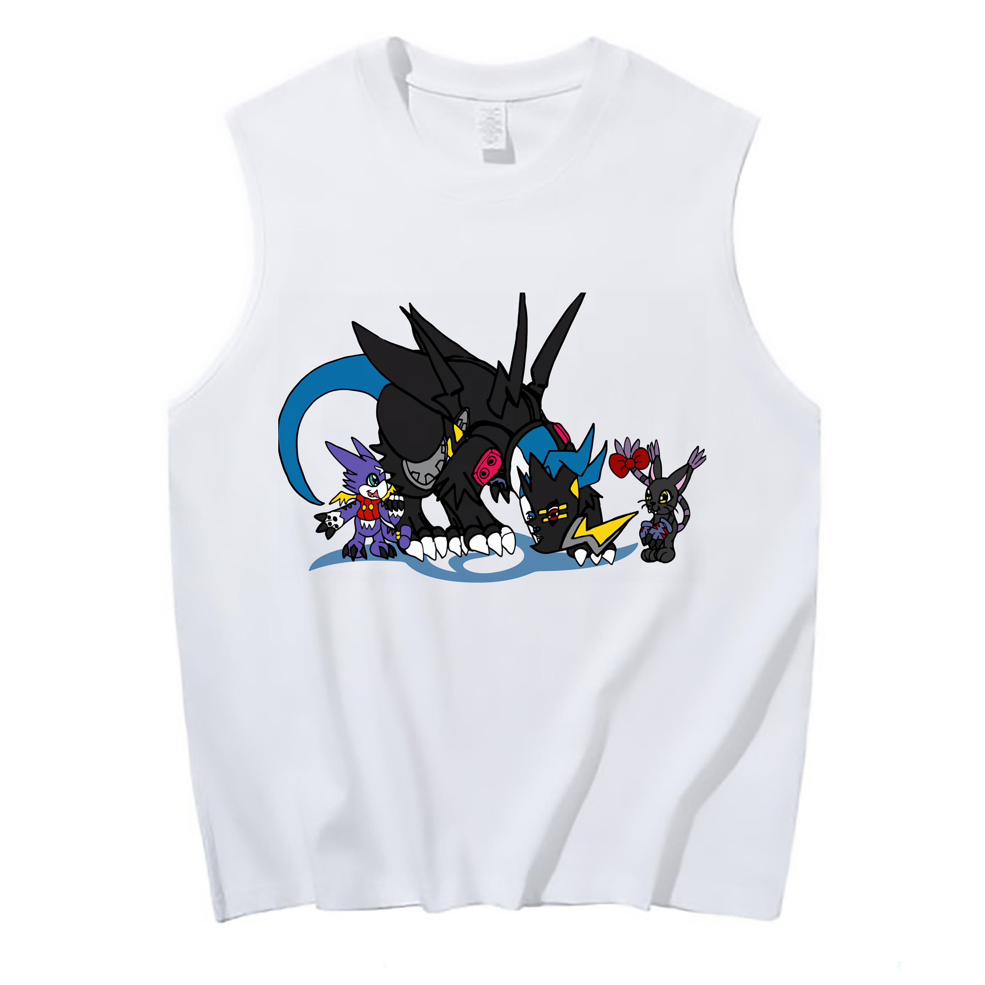 （画像用） Digimon デジタルモンスター/デジモン コットン100％タンクトップ（フロントプリント）