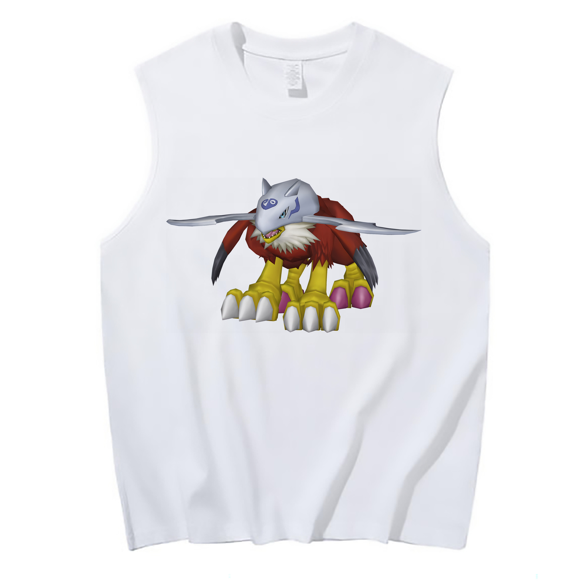 （画像用） Digimon デジタルモンスター/デジモン コットン100％タンクトップ（フロントプリント）