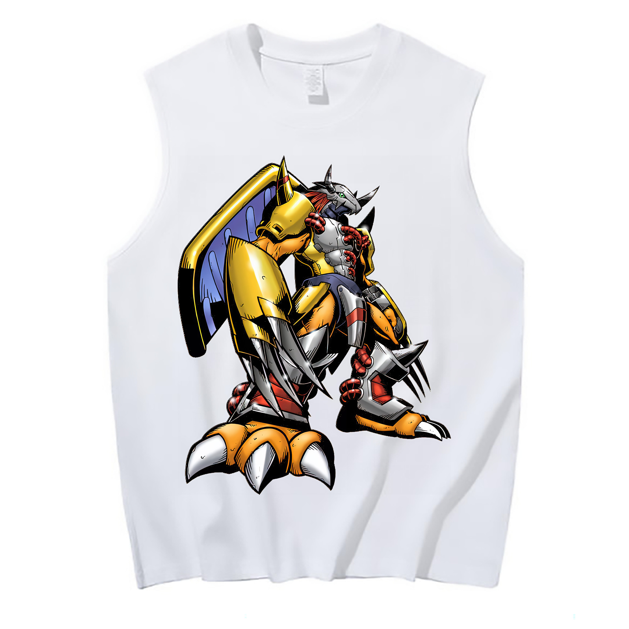 （画像用） Digimon デジタルモンスター/デジモン コットン100％タンクトップ（フロントプリント）