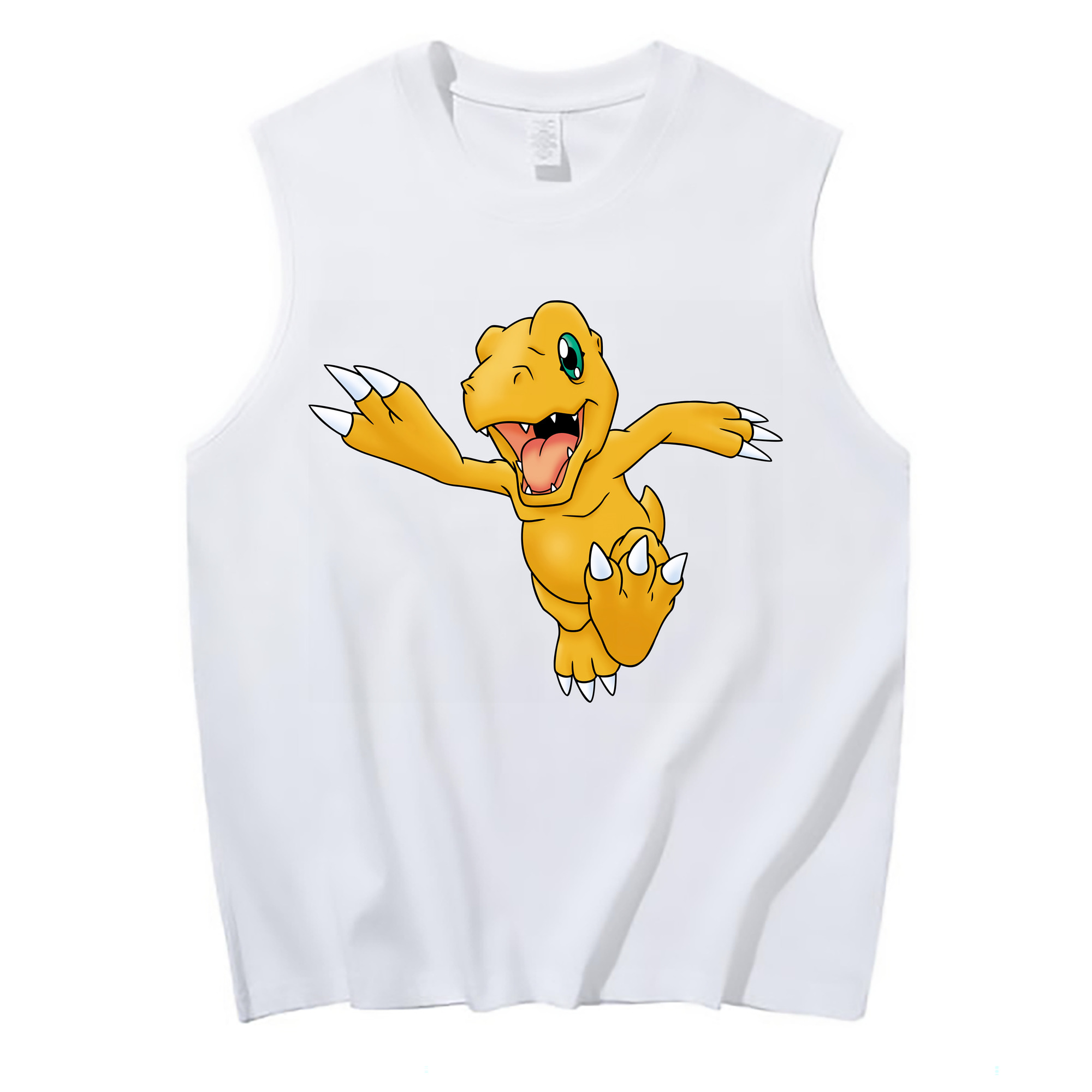 （画像用） Digimon デジタルモンスター/デジモン コットン100％タンクトップ（フロントプリント）