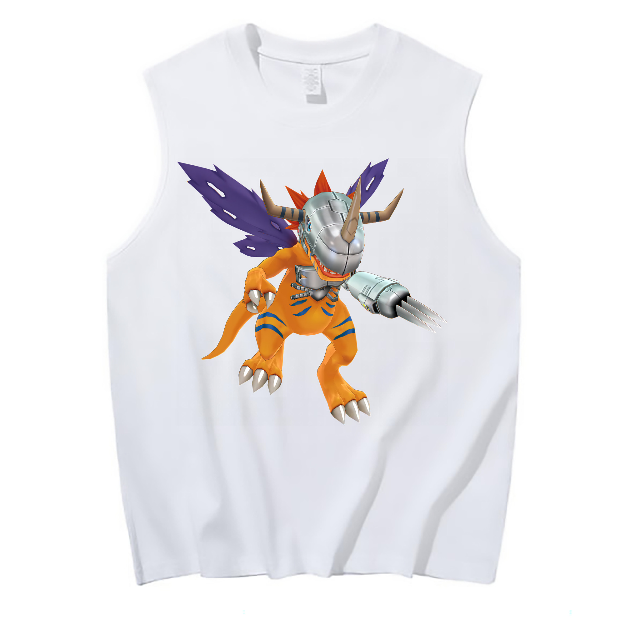（画像用） Digimon デジタルモンスター/デジモン コットン100％タンクトップ（フロントプリント）