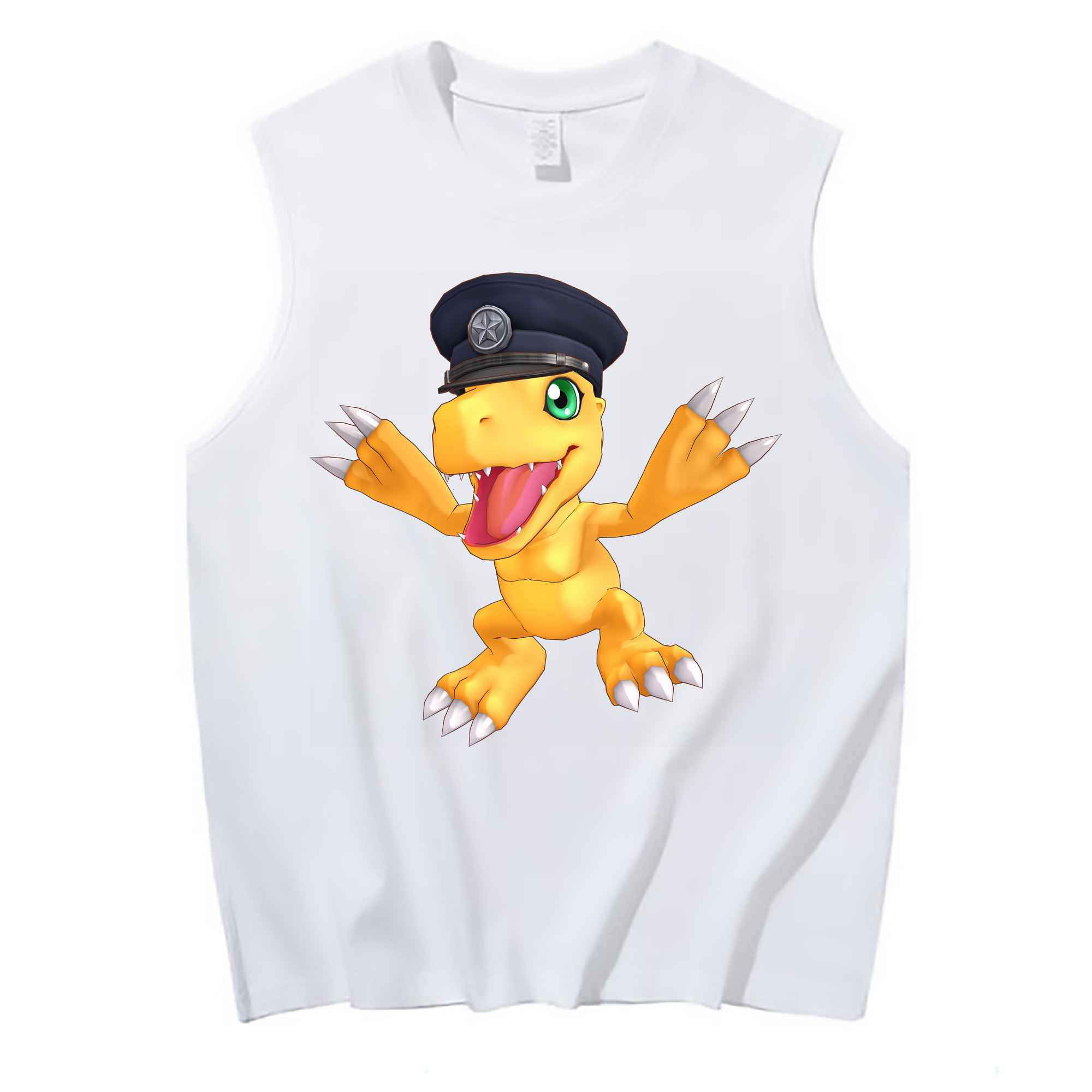（画像用） Digimon デジタルモンスター/デジモン コットン100％タンクトップ（フロントプリント）