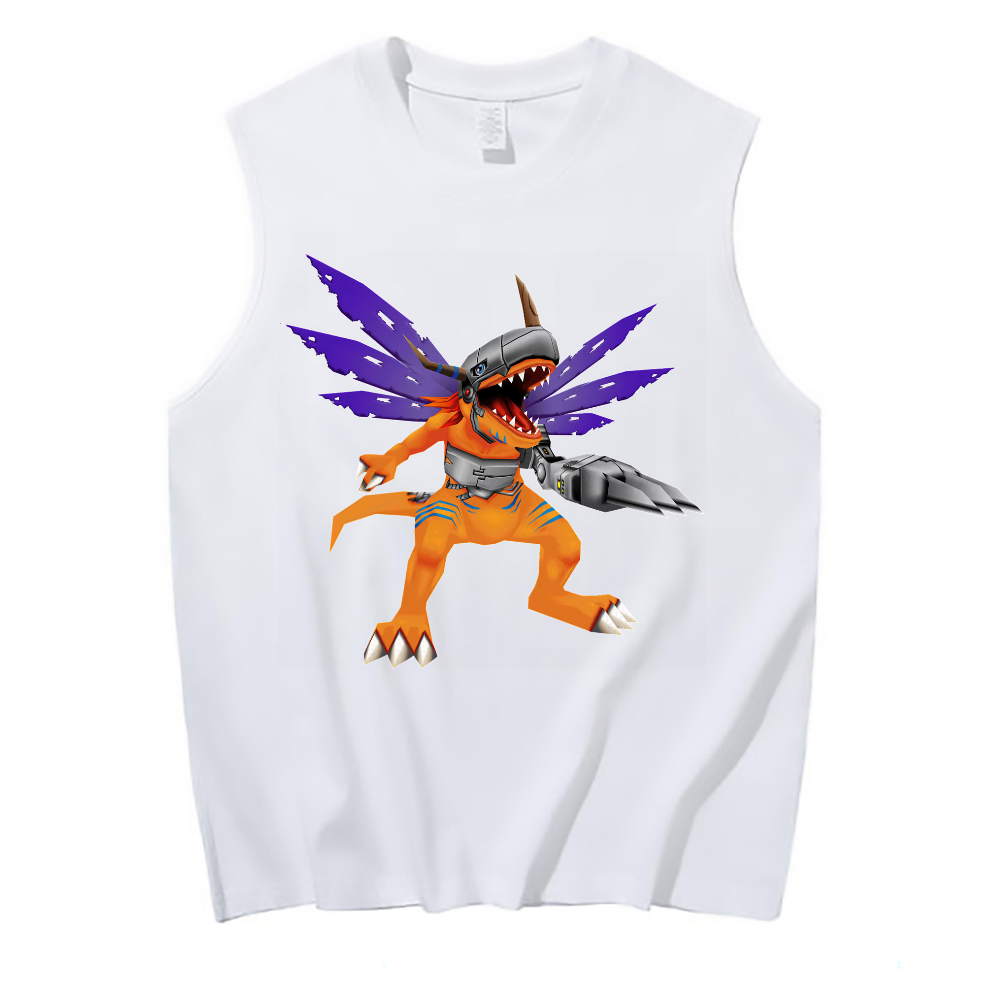 （画像用） Digimon デジタルモンスター/デジモン コットン100％タンクトップ（フロントプリント）
