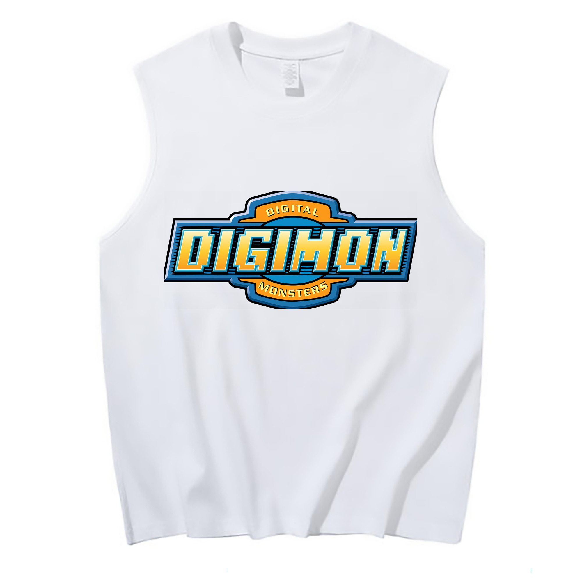 （画像用） Digimon デジタルモンスター/デジモン コットン100％タンクトップ（フロントプリント）
