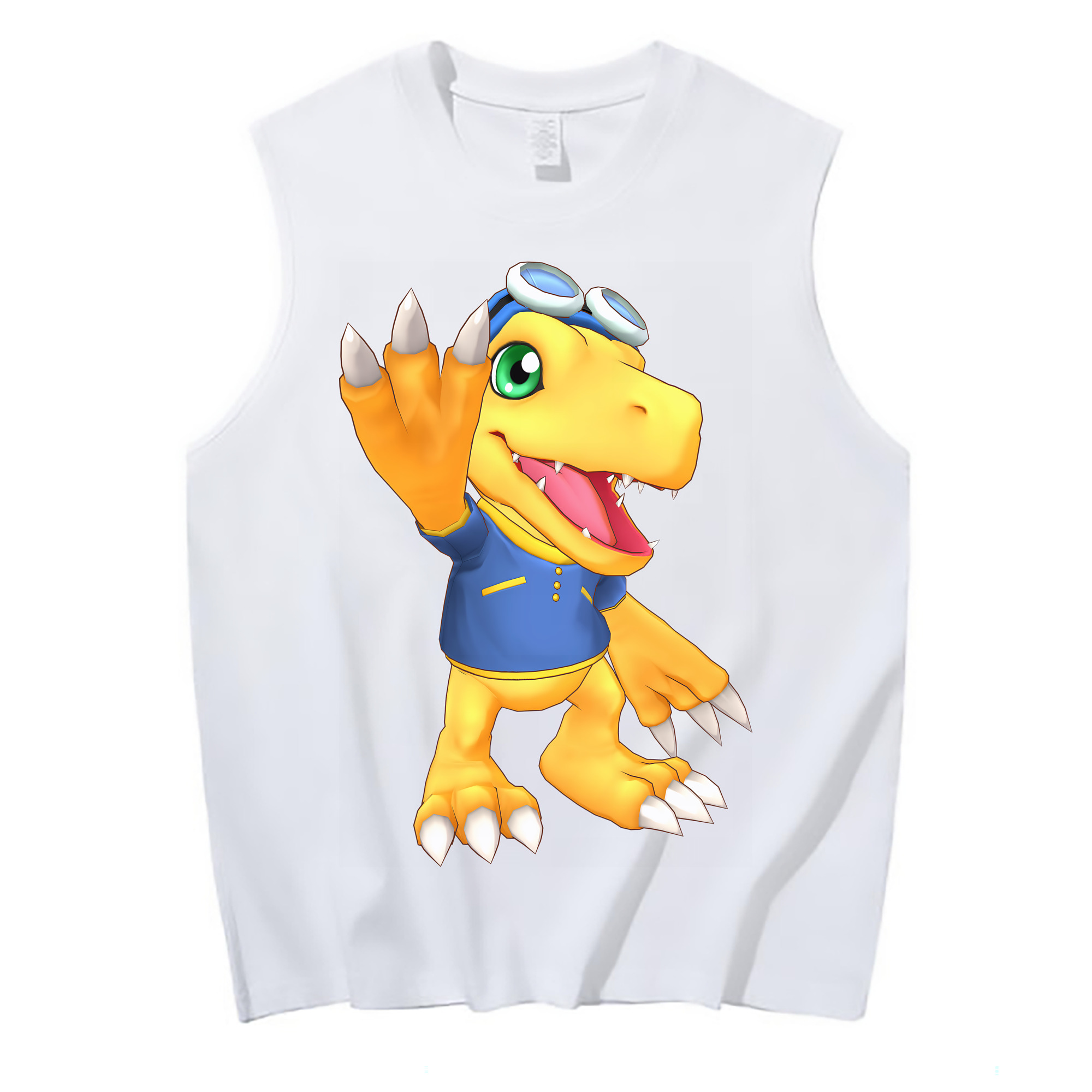 （画像用） Digimon デジタルモンスター/デジモン コットン100％タンクトップ（フロントプリント）