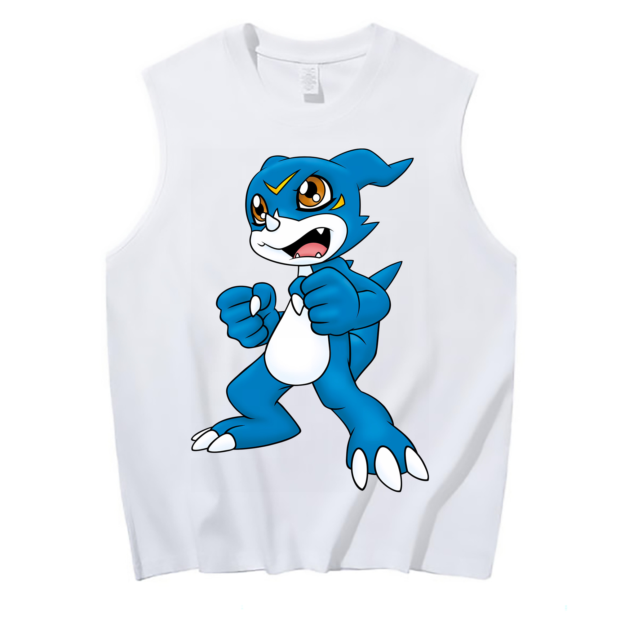 （画像用） Digimon デジタルモンスター/デジモン コットン100％タンクトップ（フロントプリント）