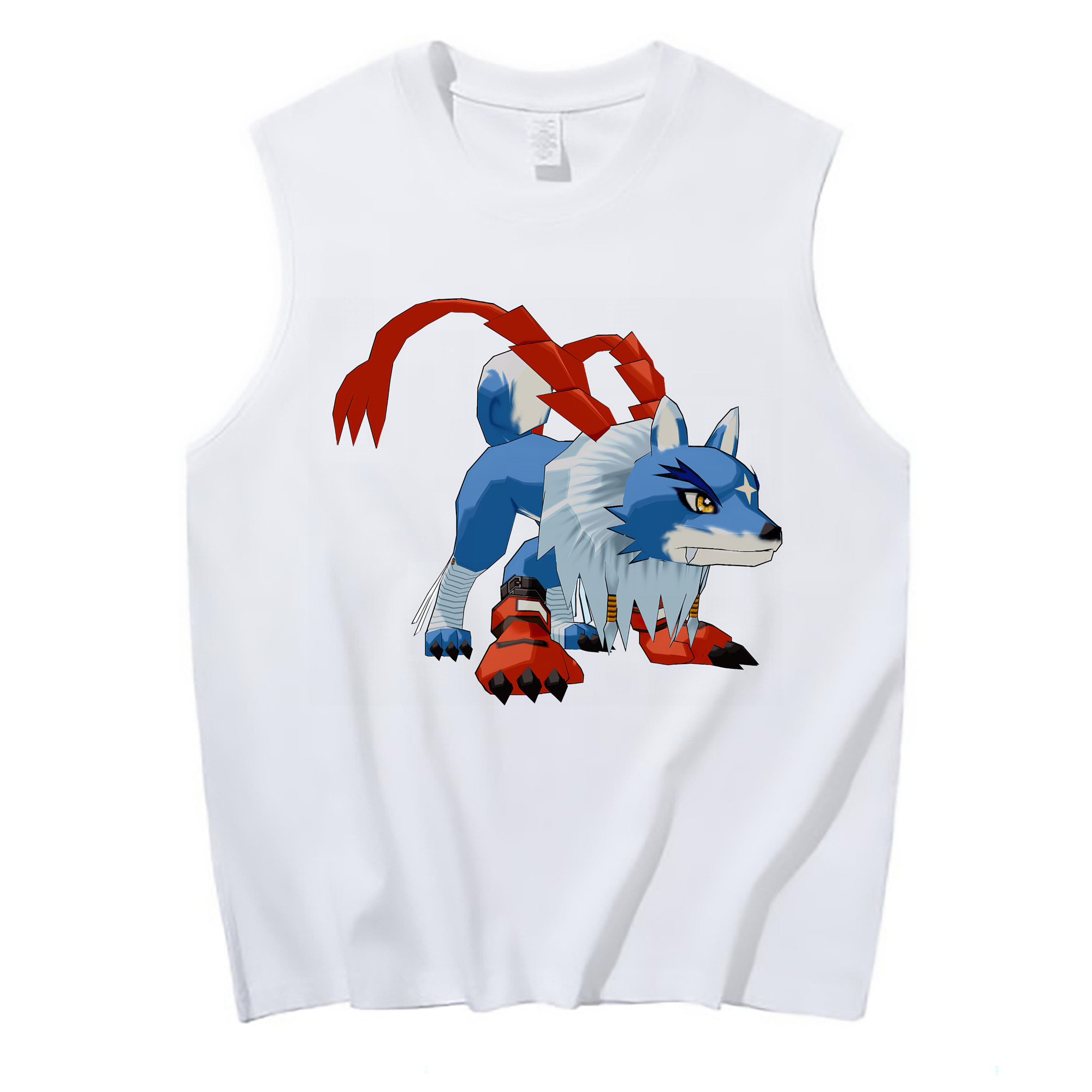 （画像用） Digimon デジタルモンスター/デジモン コットン100％タンクトップ（フロントプリント）