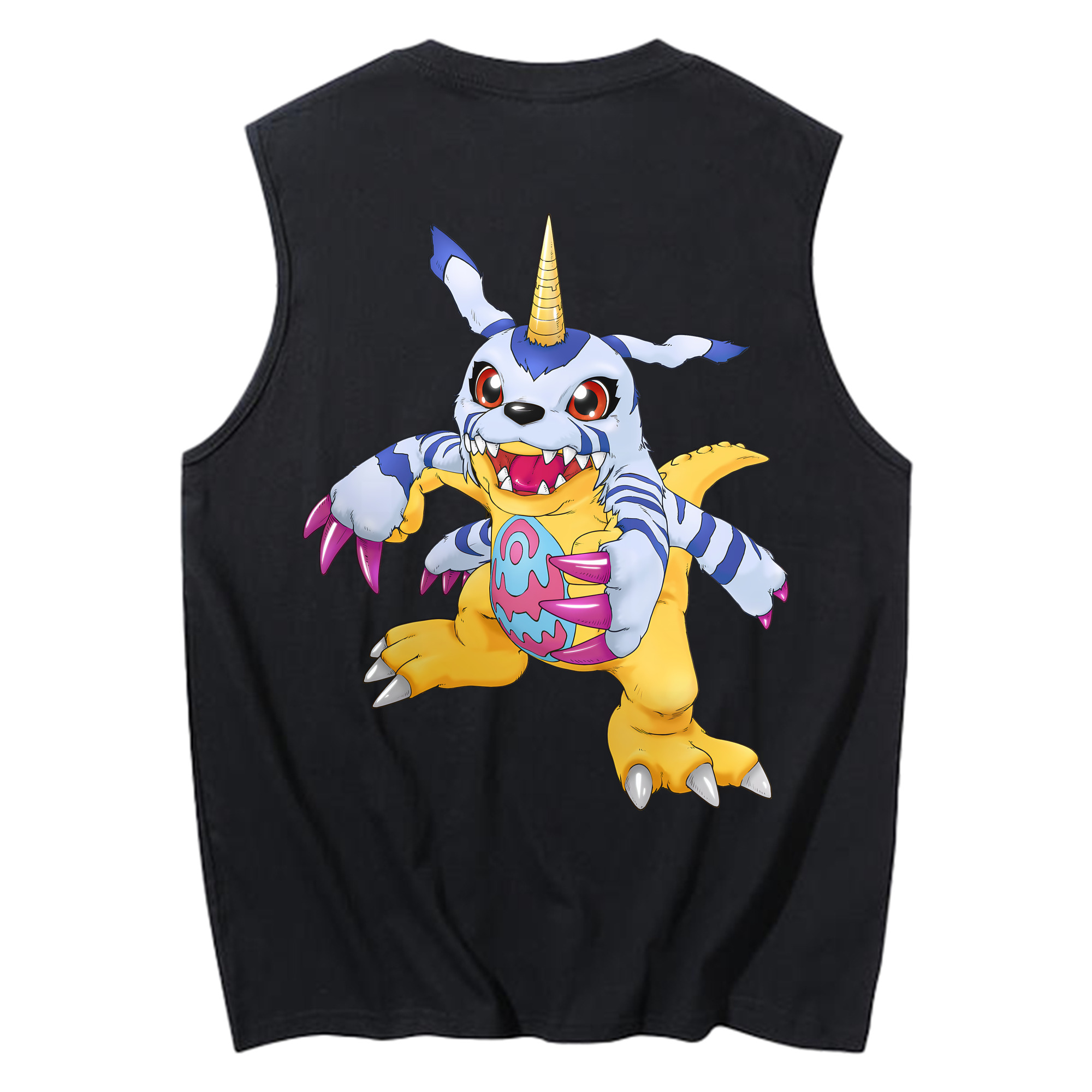 （画像用） Digimon デジタルモンスター/デジモン コットン100％タンクトップ（背面プリント）