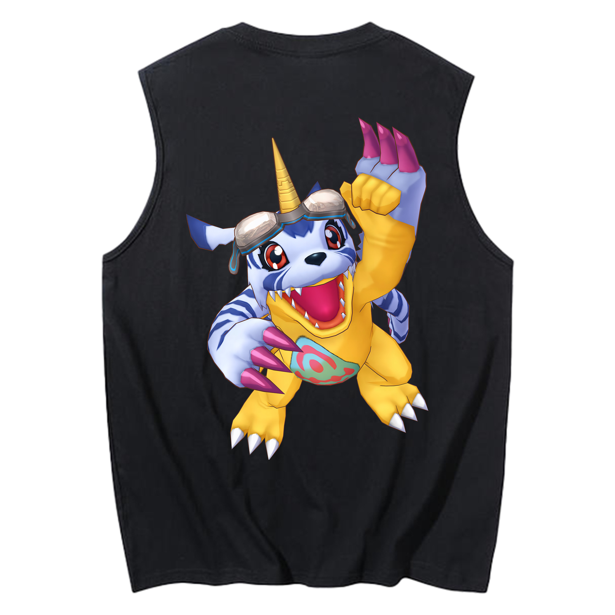 （画像用） Digimon デジタルモンスター/デジモン コットン100％タンクトップ（背面プリント）