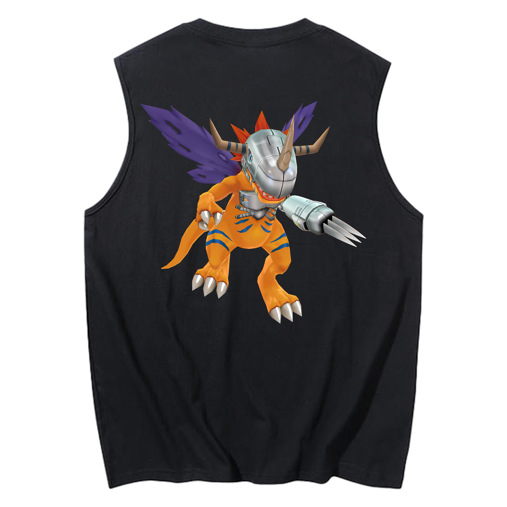 （画像用） Digimon デジタルモンスター/デジモン コットン100％タンクトップ（背面プリント）