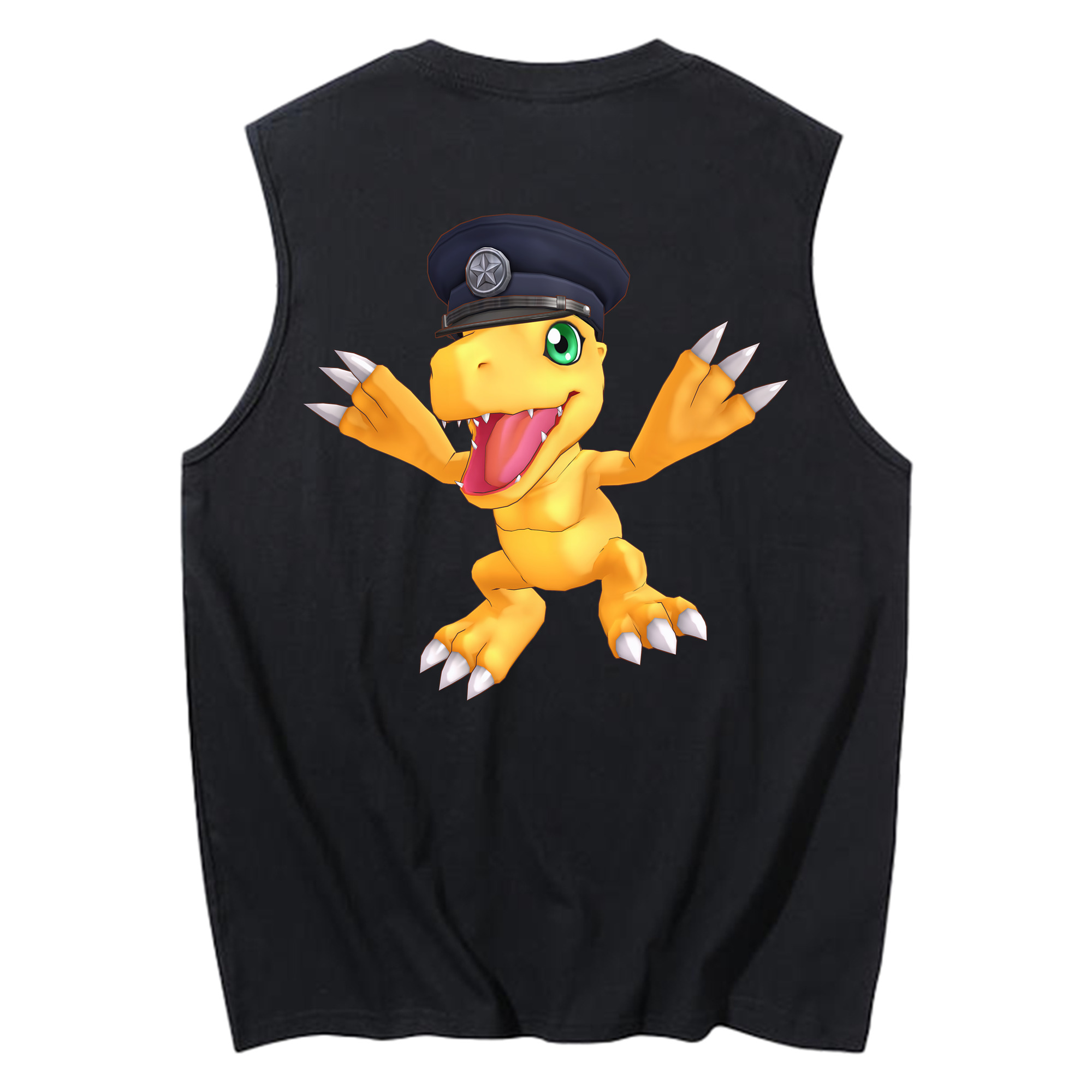 （画像用） Digimon デジタルモンスター/デジモン コットン100％タンクトップ（背面プリント）