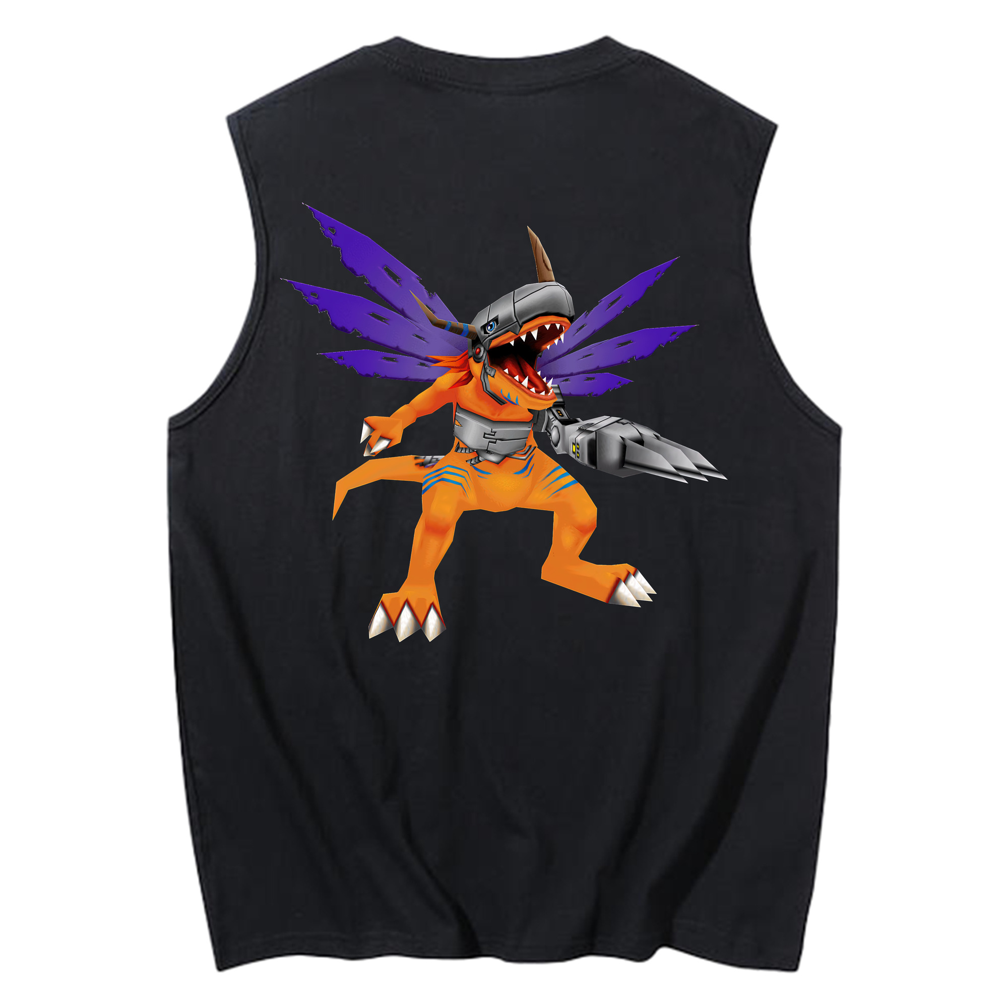 （画像用） Digimon デジタルモンスター/デジモン コットン100％タンクトップ（背面プリント）