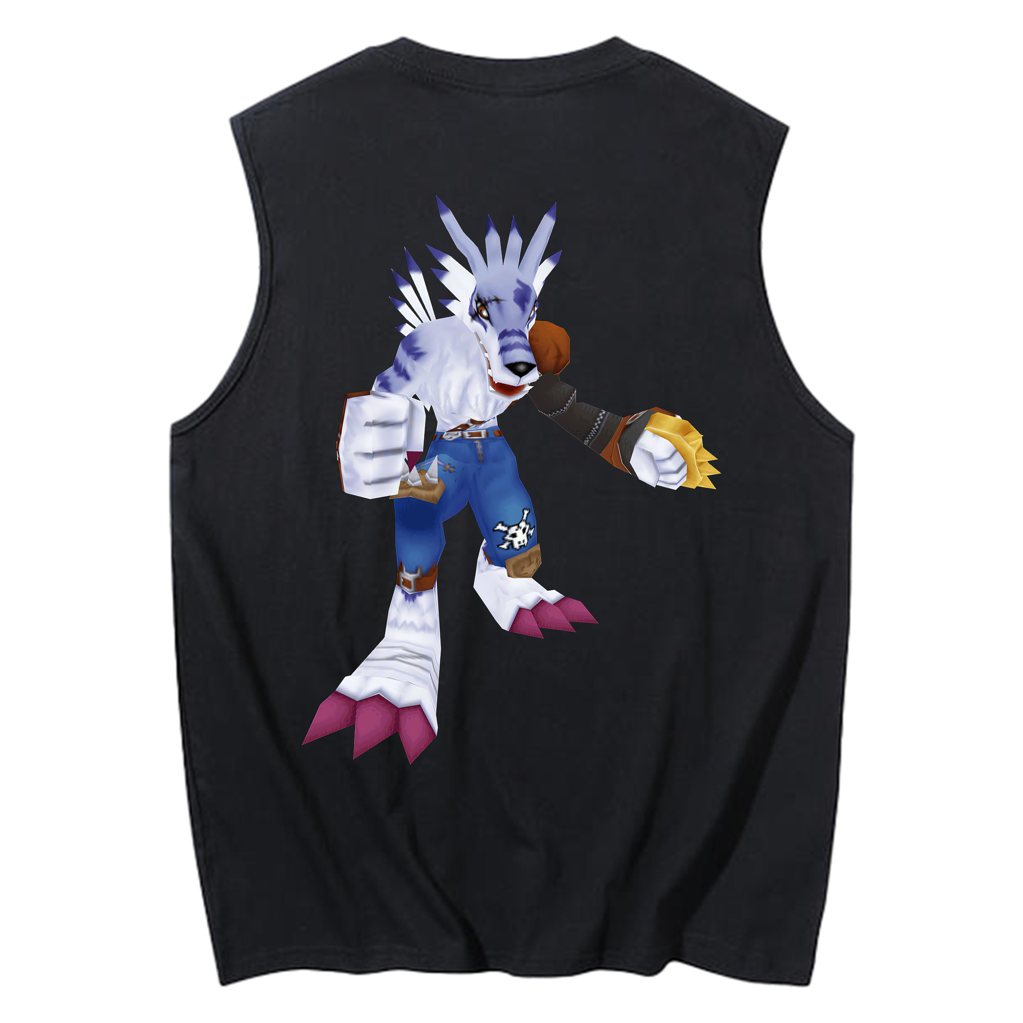 （画像用） Digimon デジタルモンスター/デジモン コットン100％タンクトップ（背面プリント）