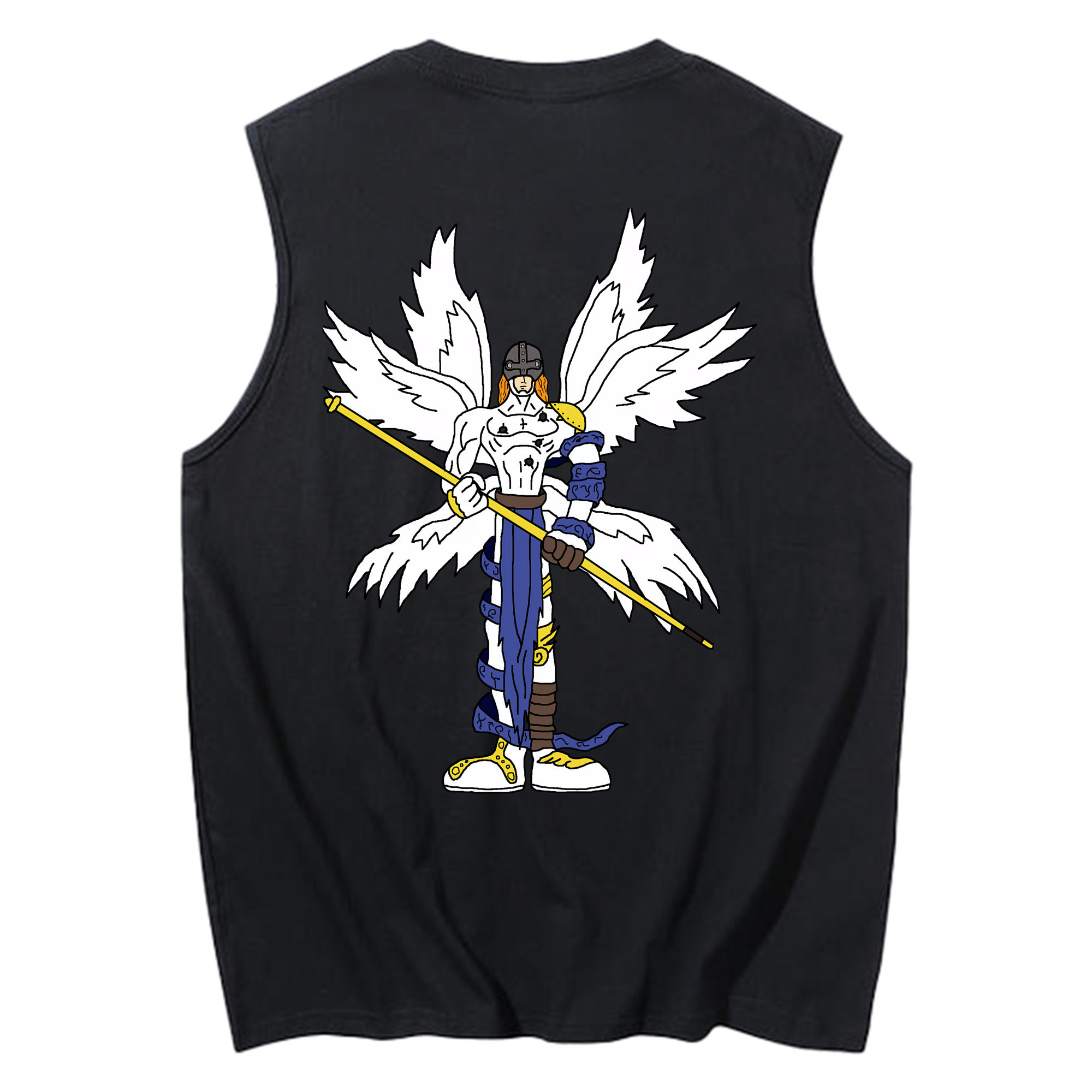 （画像用） Digimon デジタルモンスター/デジモン コットン100％タンクトップ（背面プリント）