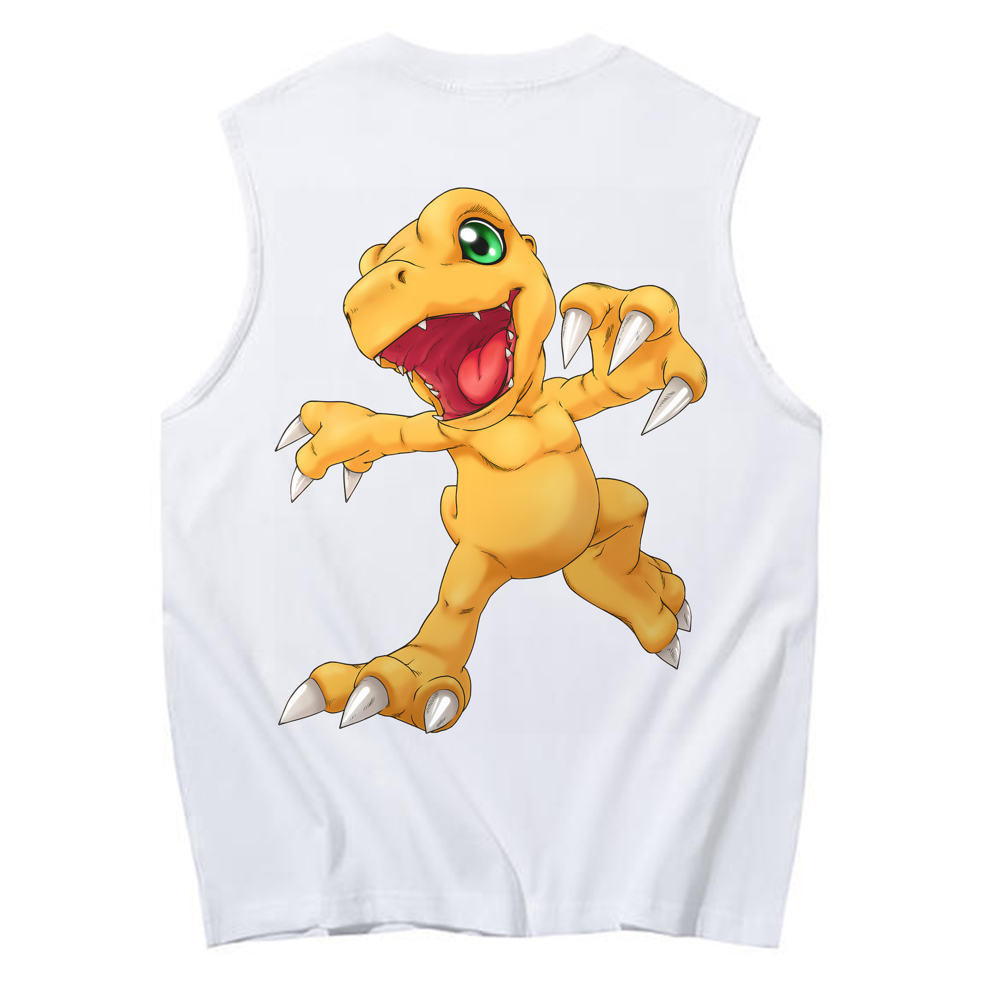 （画像用） Digimon デジタルモンスター/デジモン コットン100％タンクトップ（背面プリント）
