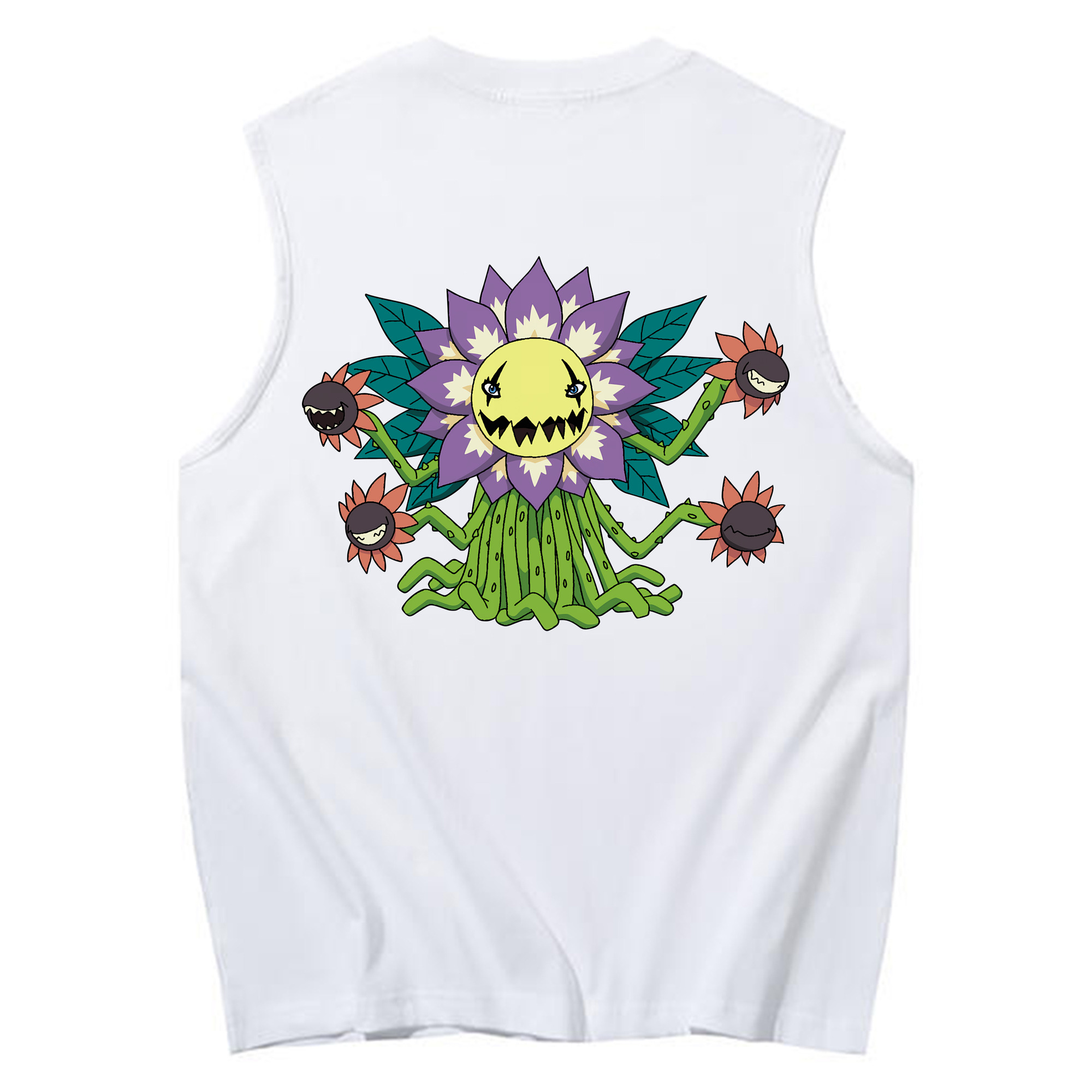 （画像用） Digimon デジタルモンスター/デジモン コットン100％タンクトップ（背面プリント）