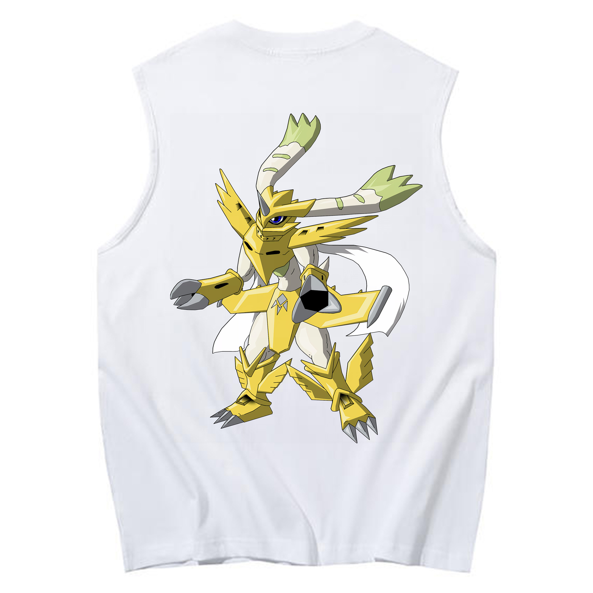 （画像用） Digimon デジタルモンスター/デジモン コットン100％タンクトップ（背面プリント）
