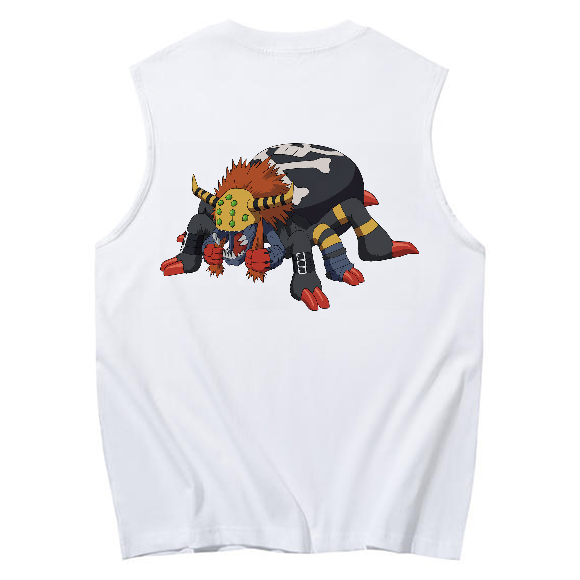 （画像用） Digimon デジタルモンスター/デジモン コットン100％タンクトップ（背面プリント）