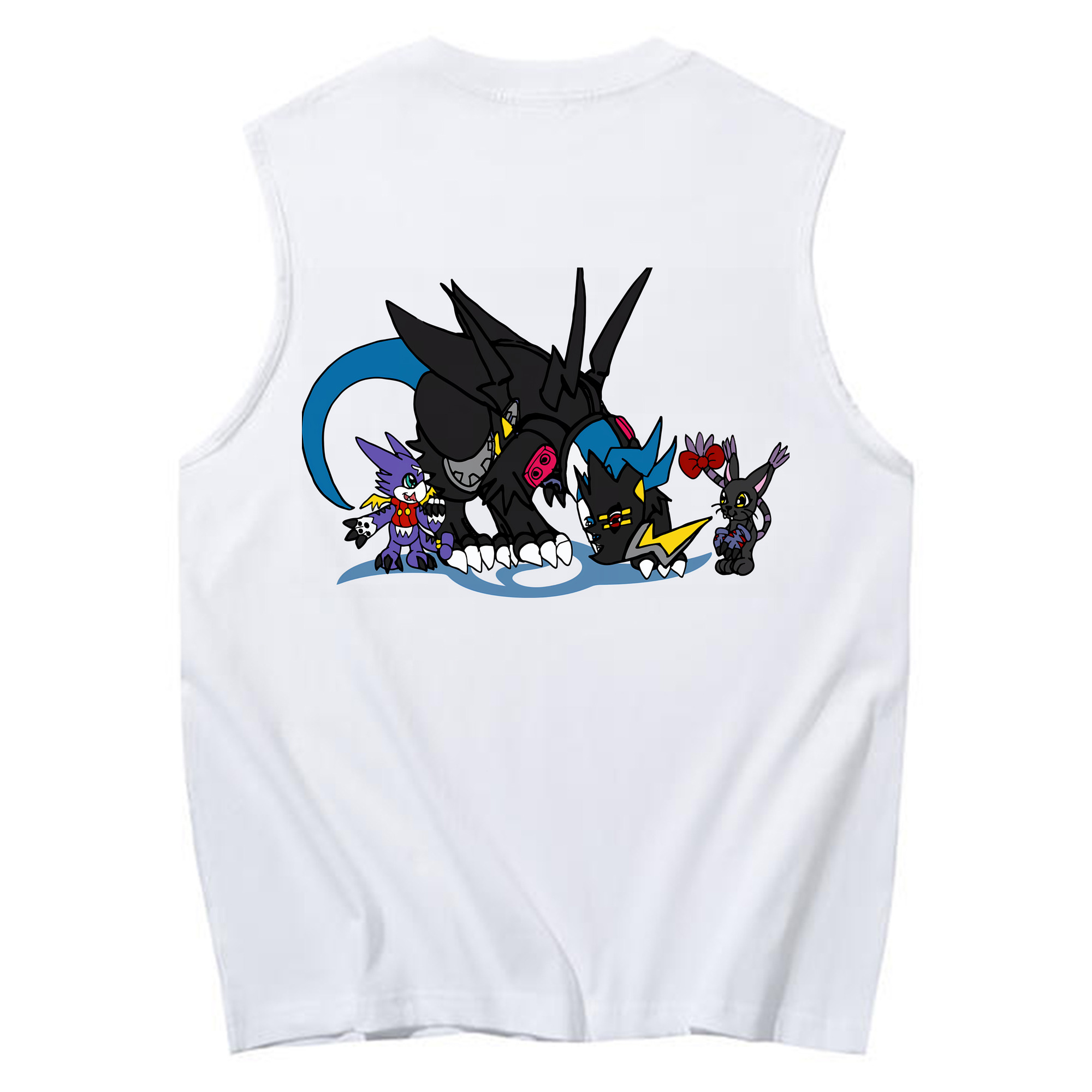 （画像用） Digimon デジタルモンスター/デジモン コットン100％タンクトップ（背面プリント）