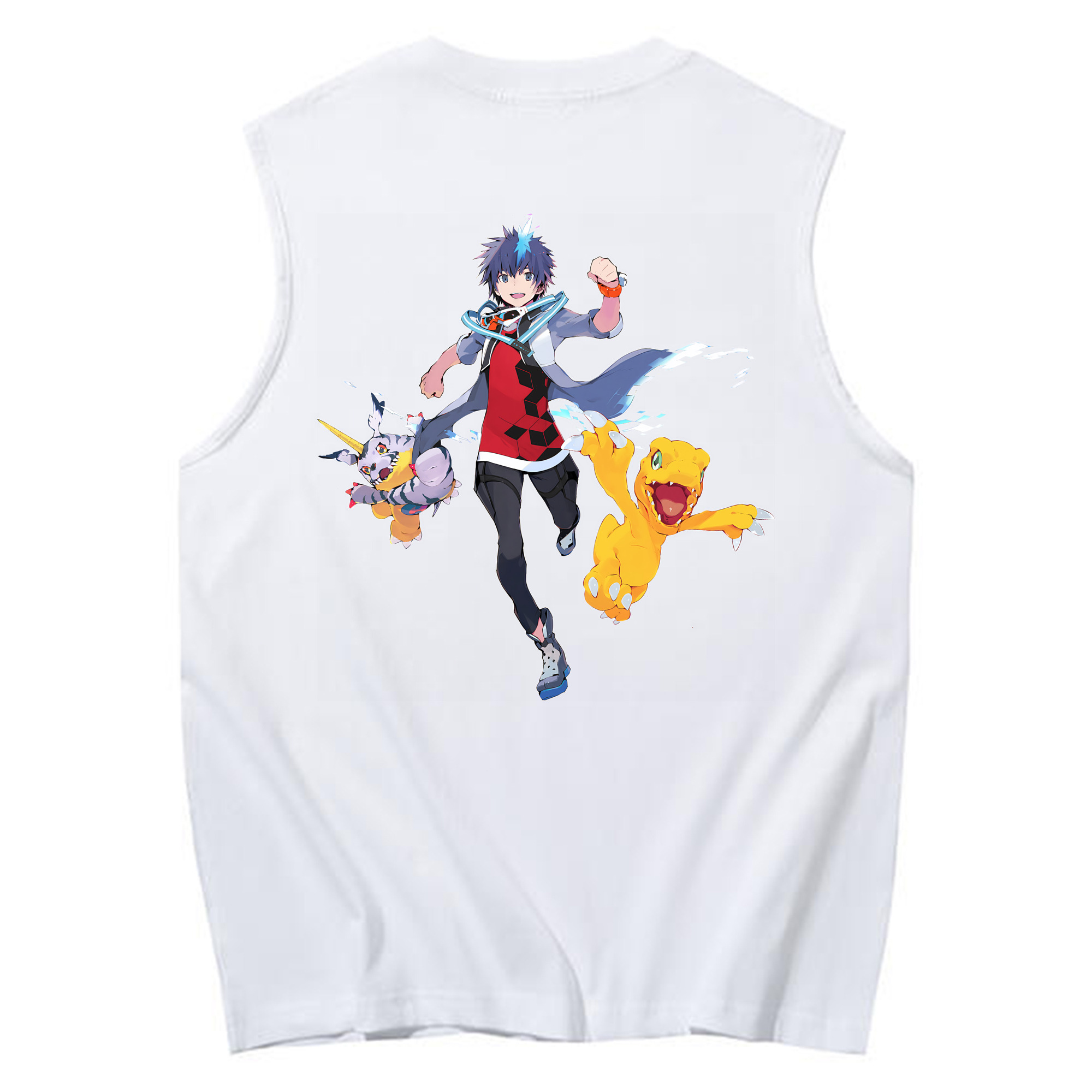 （画像用） Digimon デジタルモンスター/デジモン コットン100％タンクトップ（背面プリント）