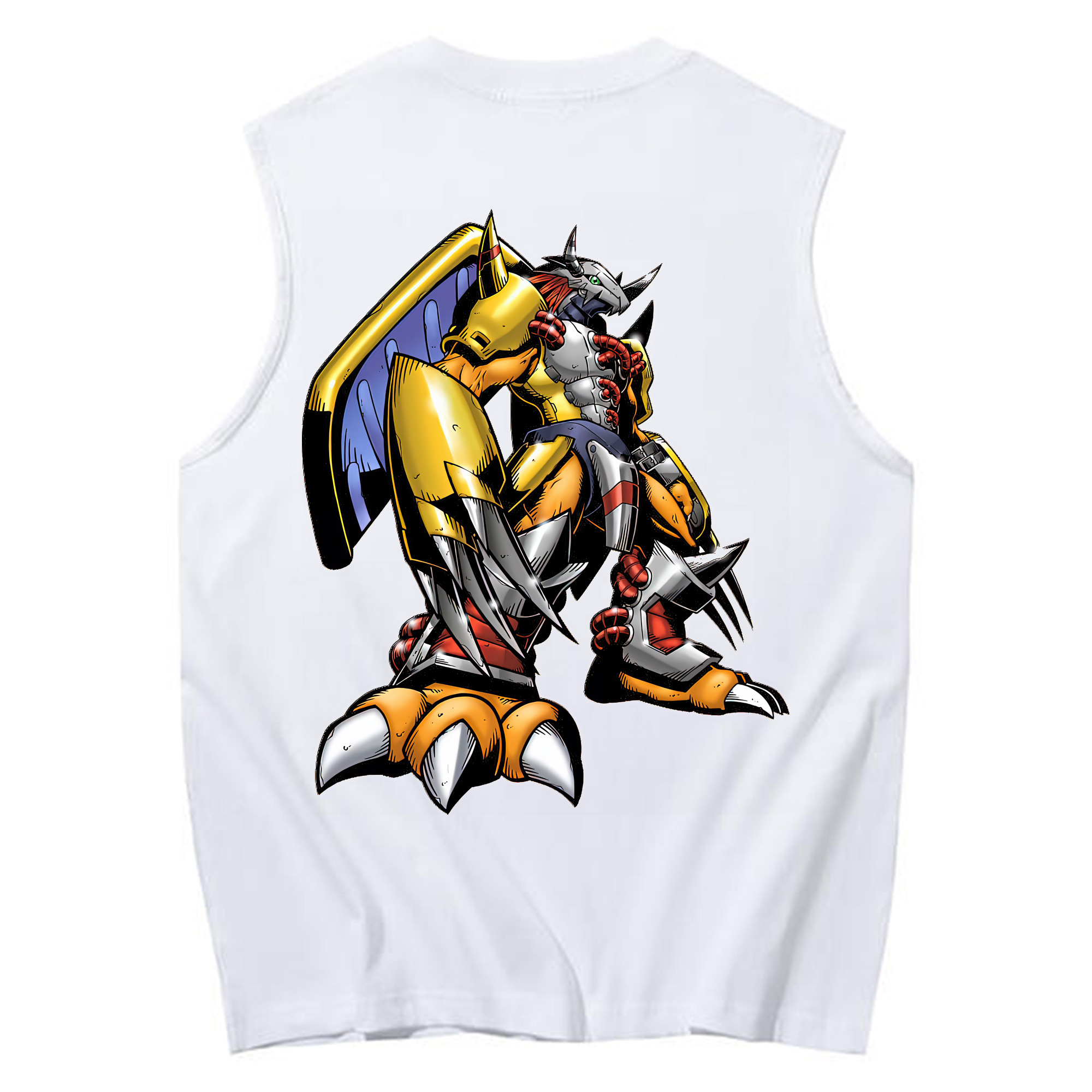 （画像用） Digimon デジタルモンスター/デジモン コットン100％タンクトップ（背面プリント）