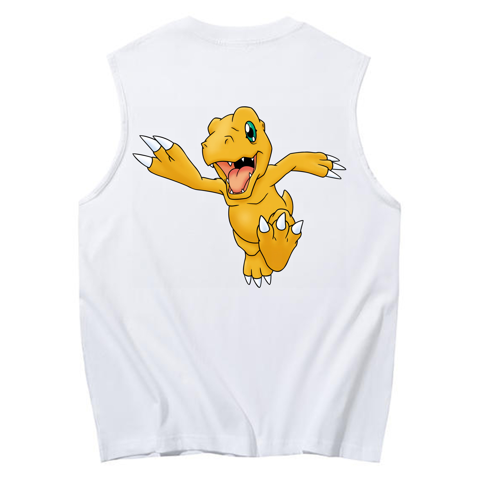 （画像用） Digimon デジタルモンスター/デジモン コットン100％タンクトップ（背面プリント）