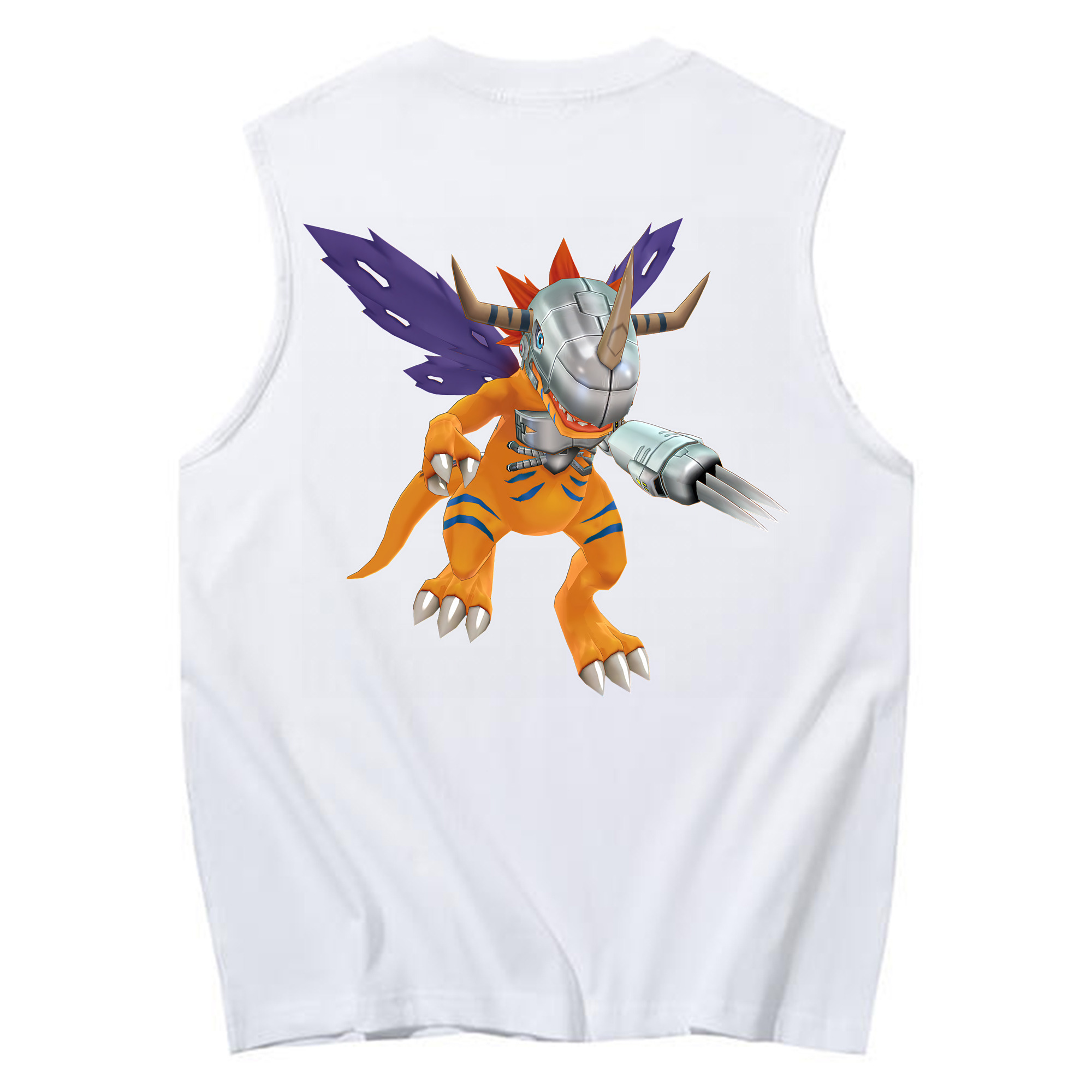 （画像用） Digimon デジタルモンスター/デジモン コットン100％タンクトップ（背面プリント）