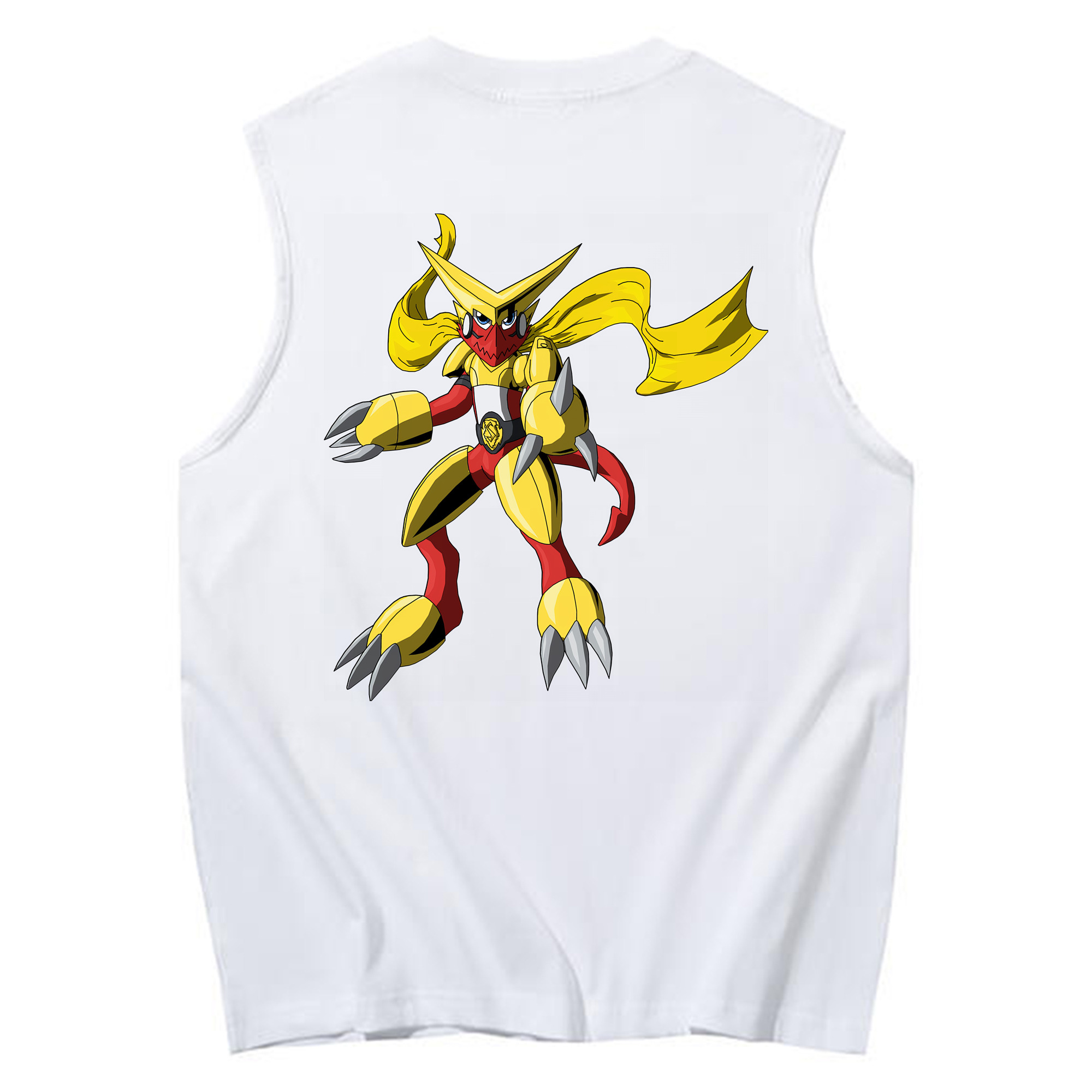 （画像用） Digimon デジタルモンスター/デジモン コットン100％タンクトップ（背面プリント）