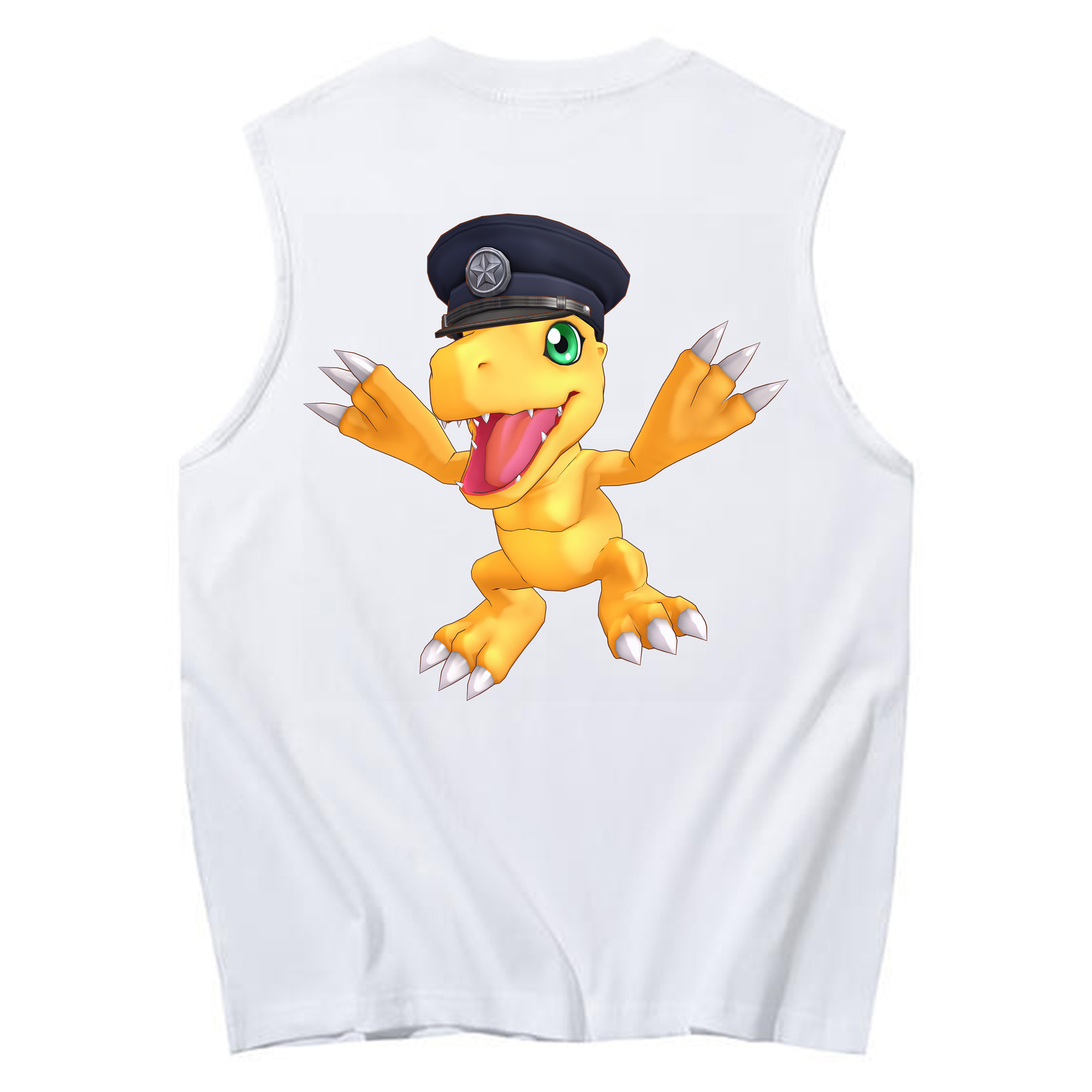 （画像用） Digimon デジタルモンスター/デジモン コットン100％タンクトップ（背面プリント）
