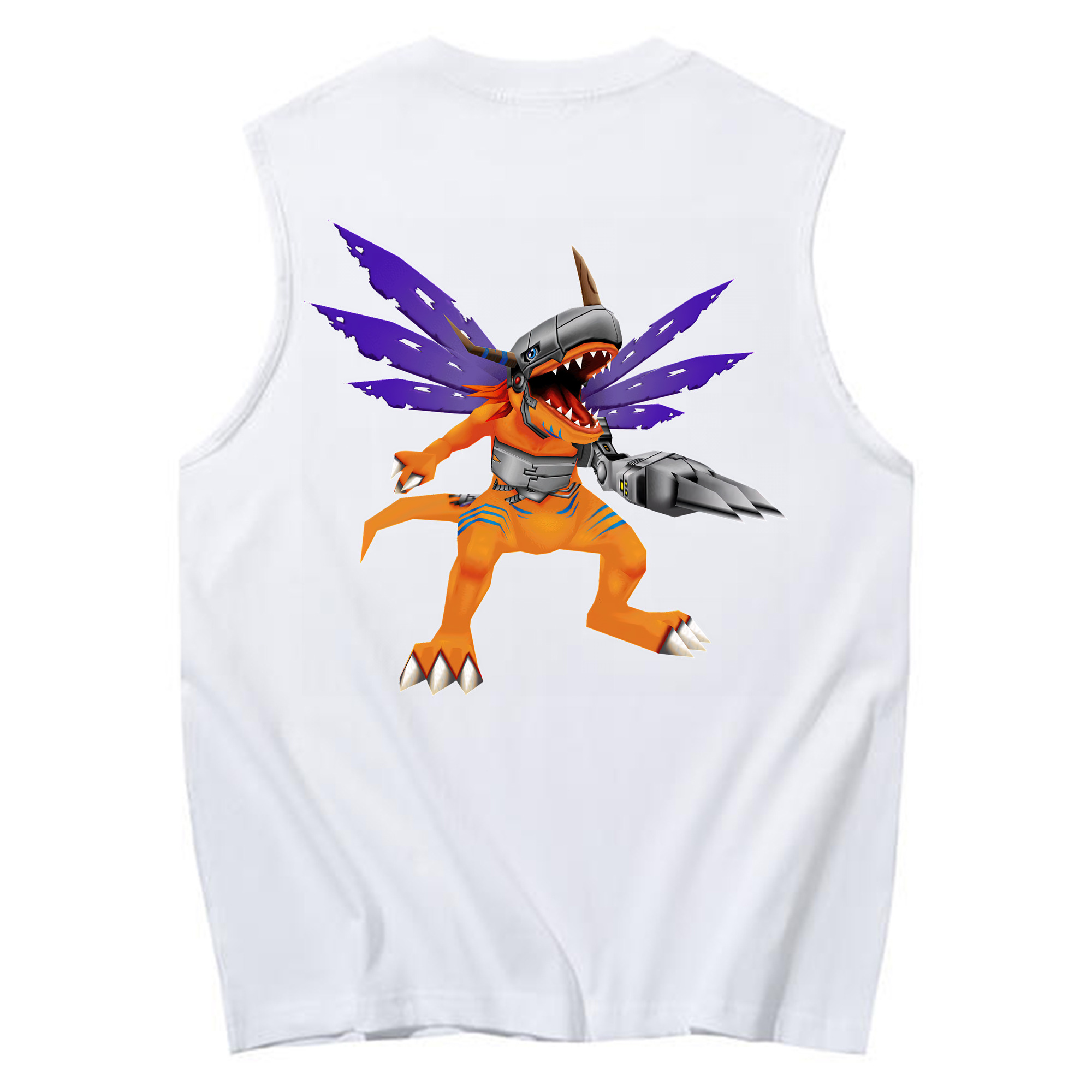 （画像用） Digimon デジタルモンスター/デジモン コットン100％タンクトップ（背面プリント）