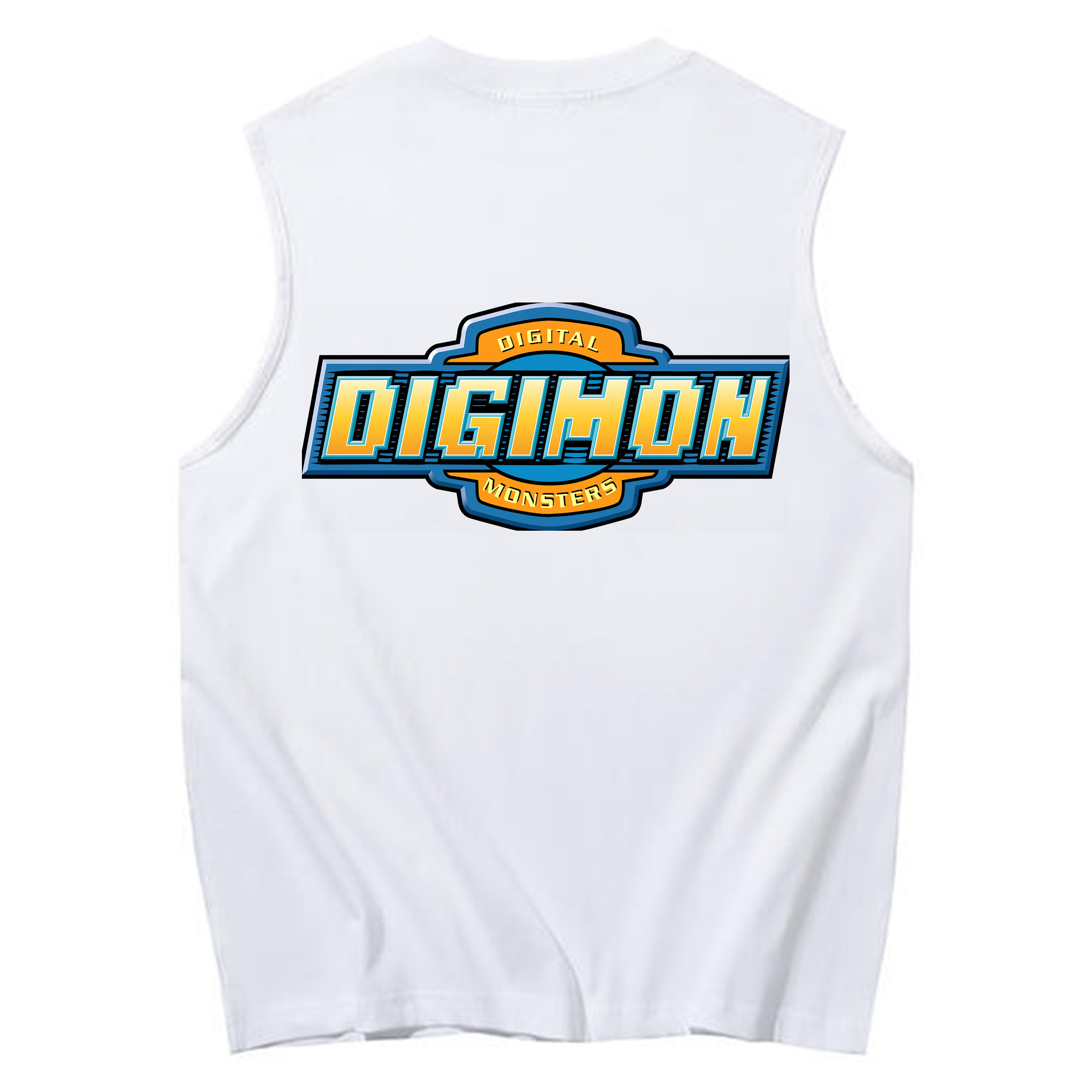 （画像用） Digimon デジタルモンスター/デジモン コットン100％タンクトップ（背面プリント）