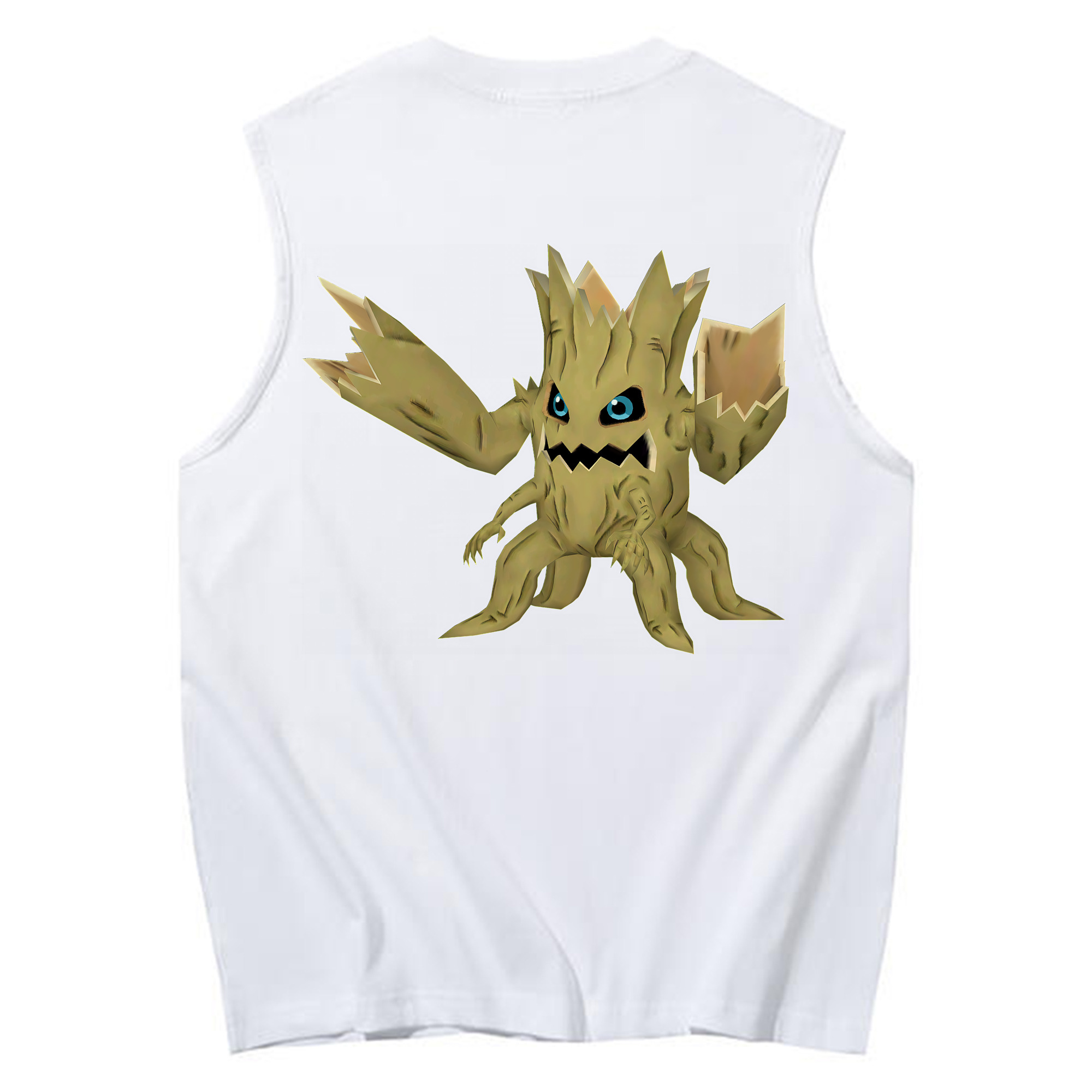 （画像用） Digimon デジタルモンスター/デジモン コットン100％タンクトップ（背面プリント）