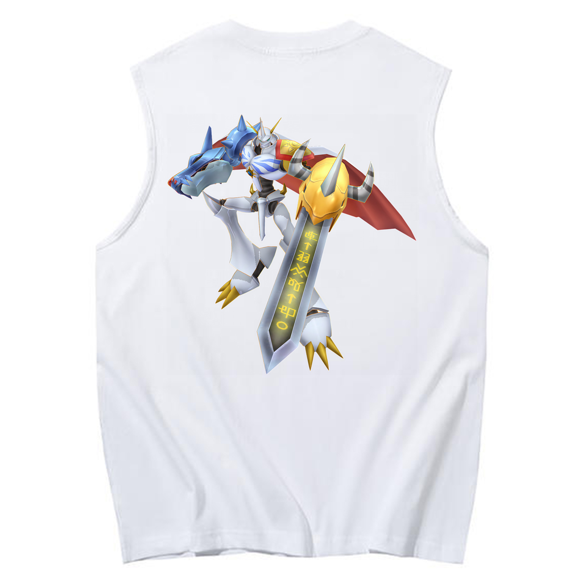 （画像用） Digimon デジタルモンスター/デジモン コットン100％タンクトップ（背面プリント）